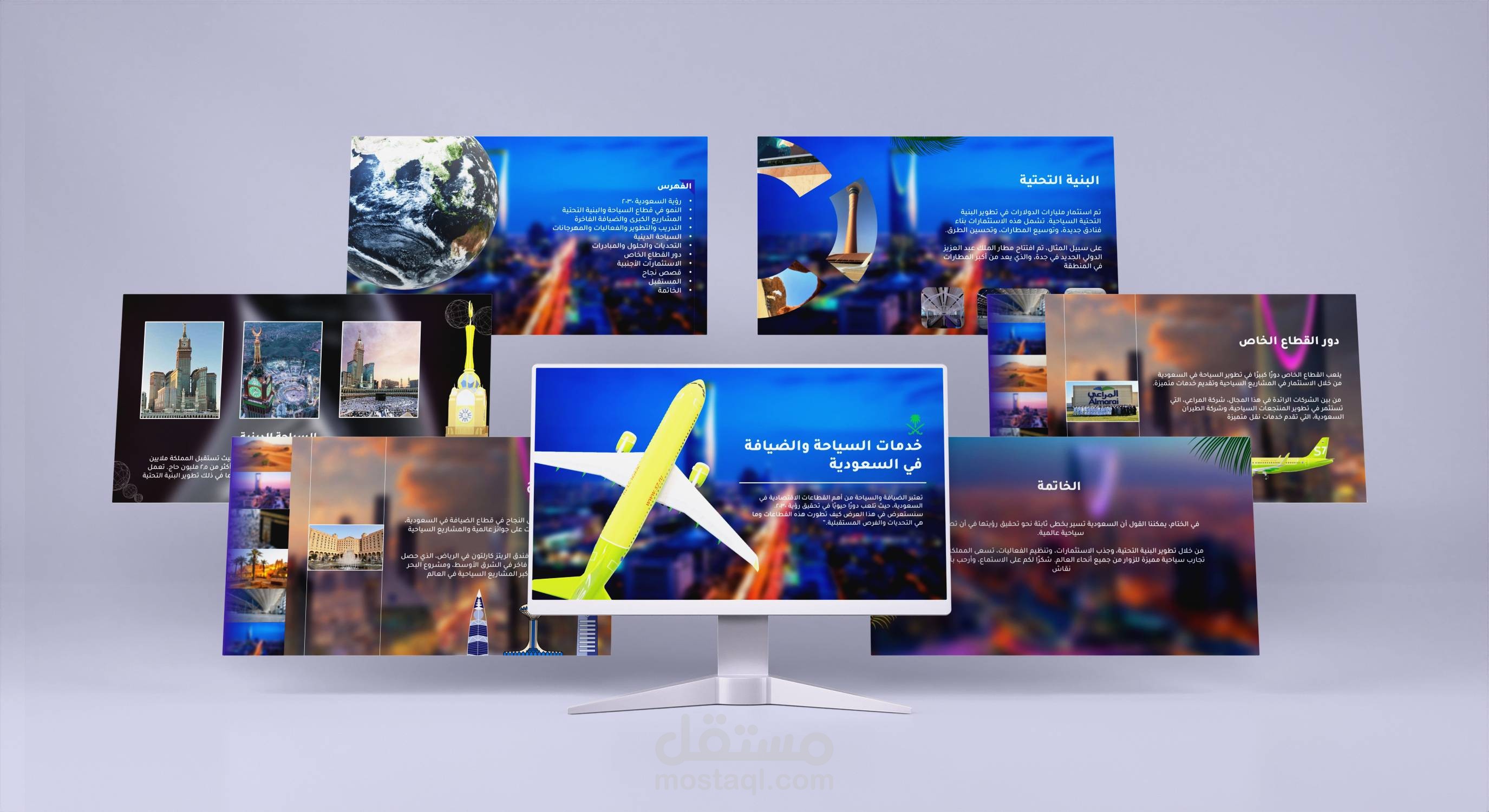 A presentation about tourism services in Saudi Arabia