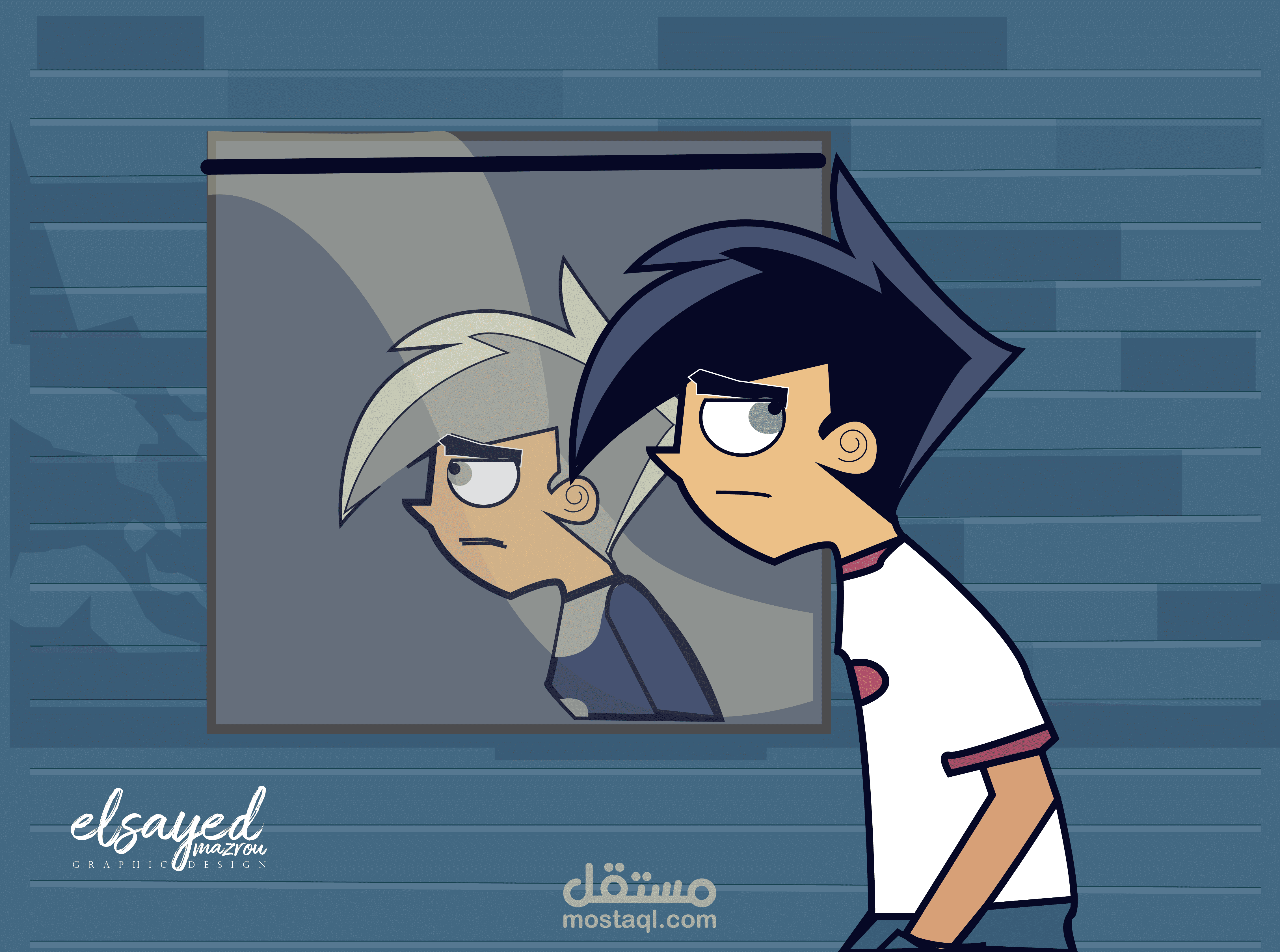 رسمه للداني الشبح مرسومه كلها بال pen tool برنامج illustrator