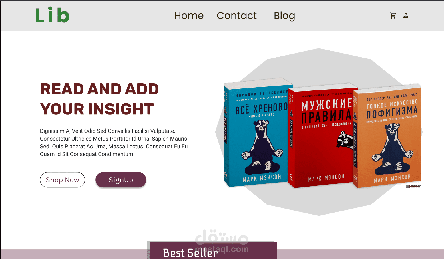 Bookstore Design UI/UX