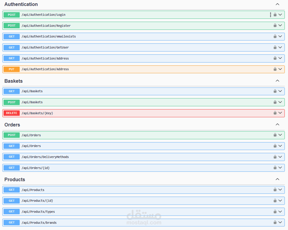 واجهة برمجية (API) لمتجر إلكتروني باستخدام ASP.NET Core