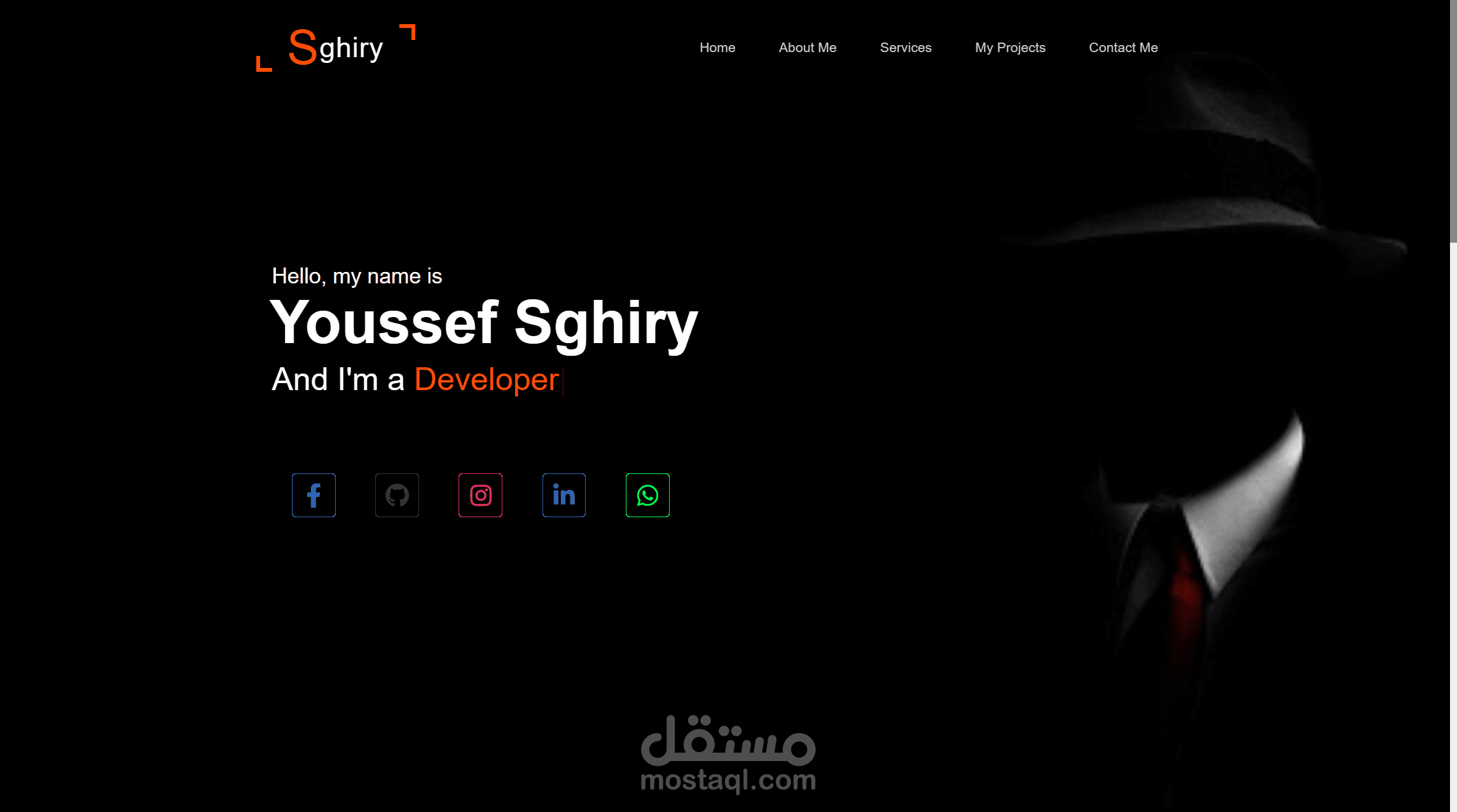 موقع تعريفي شخصي (Porfolio)