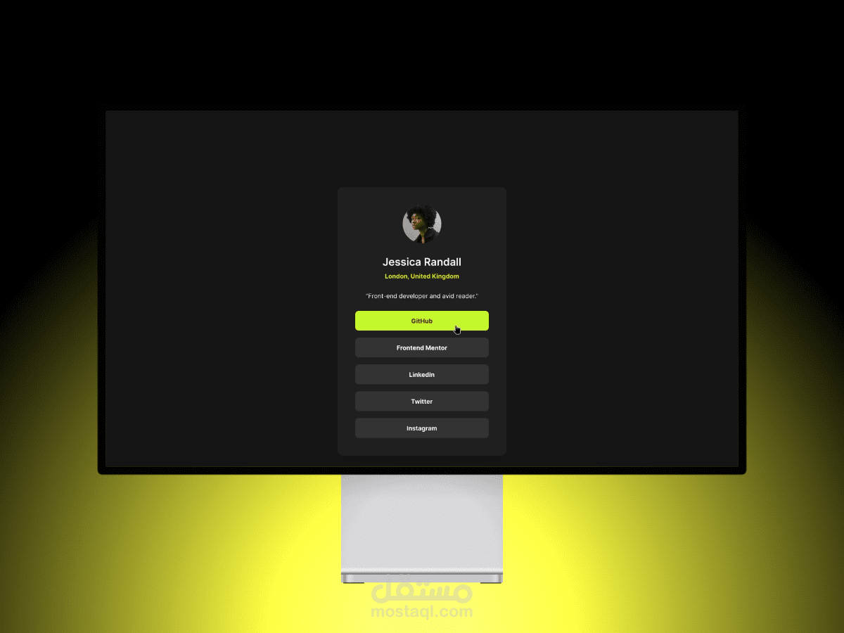 تصميم كارت بورتفوليو احترافي