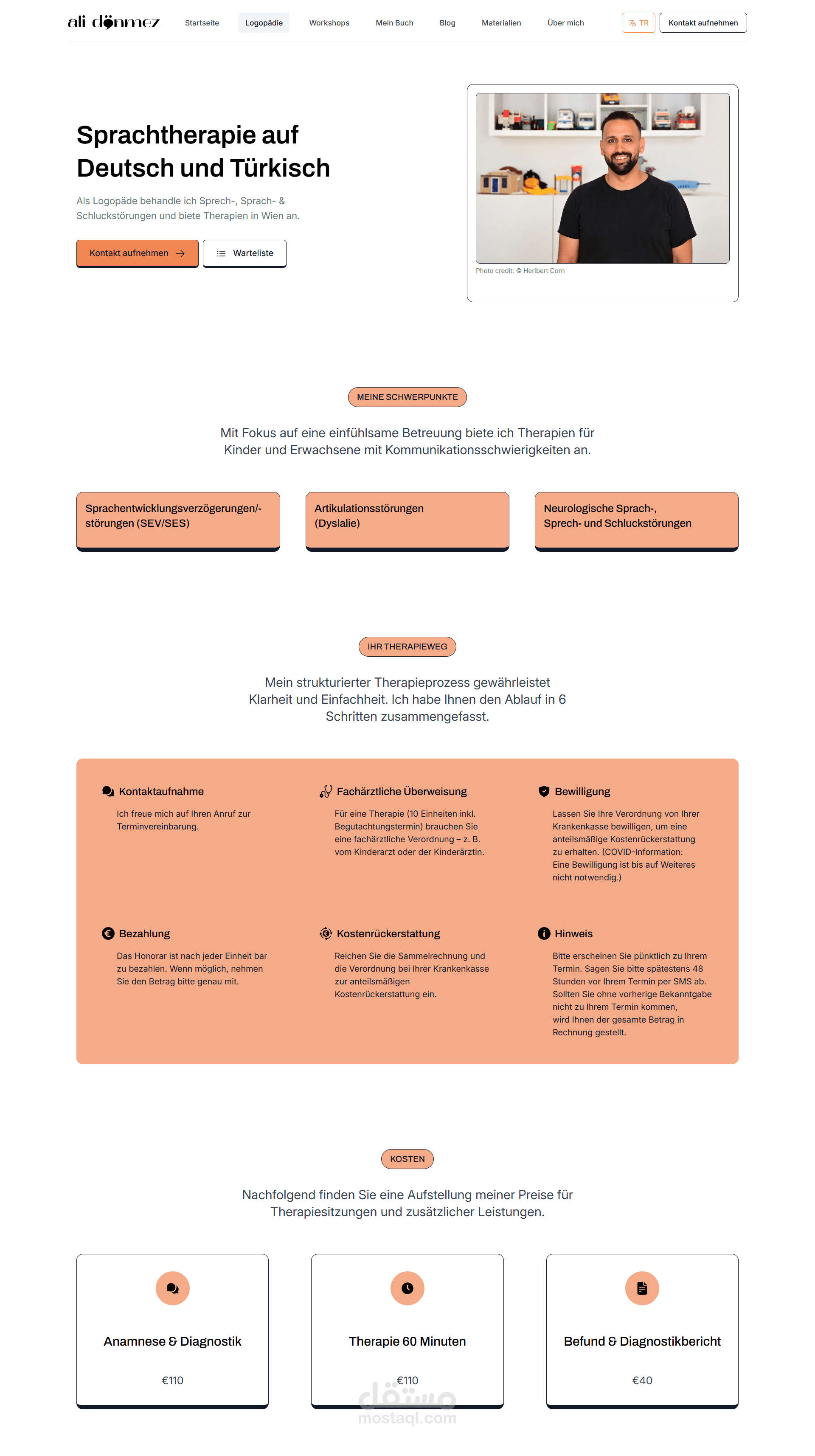 Full-Service Web Platform for Speech Therapist, Lecturer & Writer