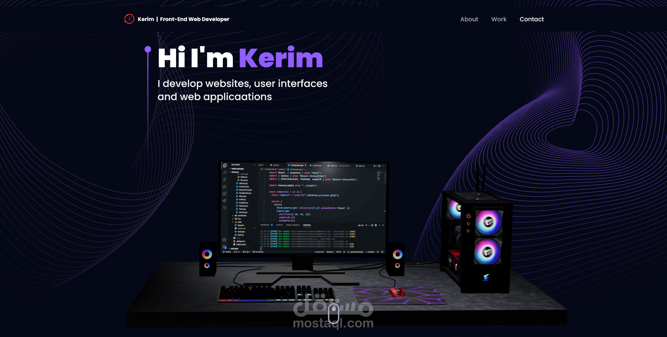 موقع ملف شخصي ومعرض أعمال