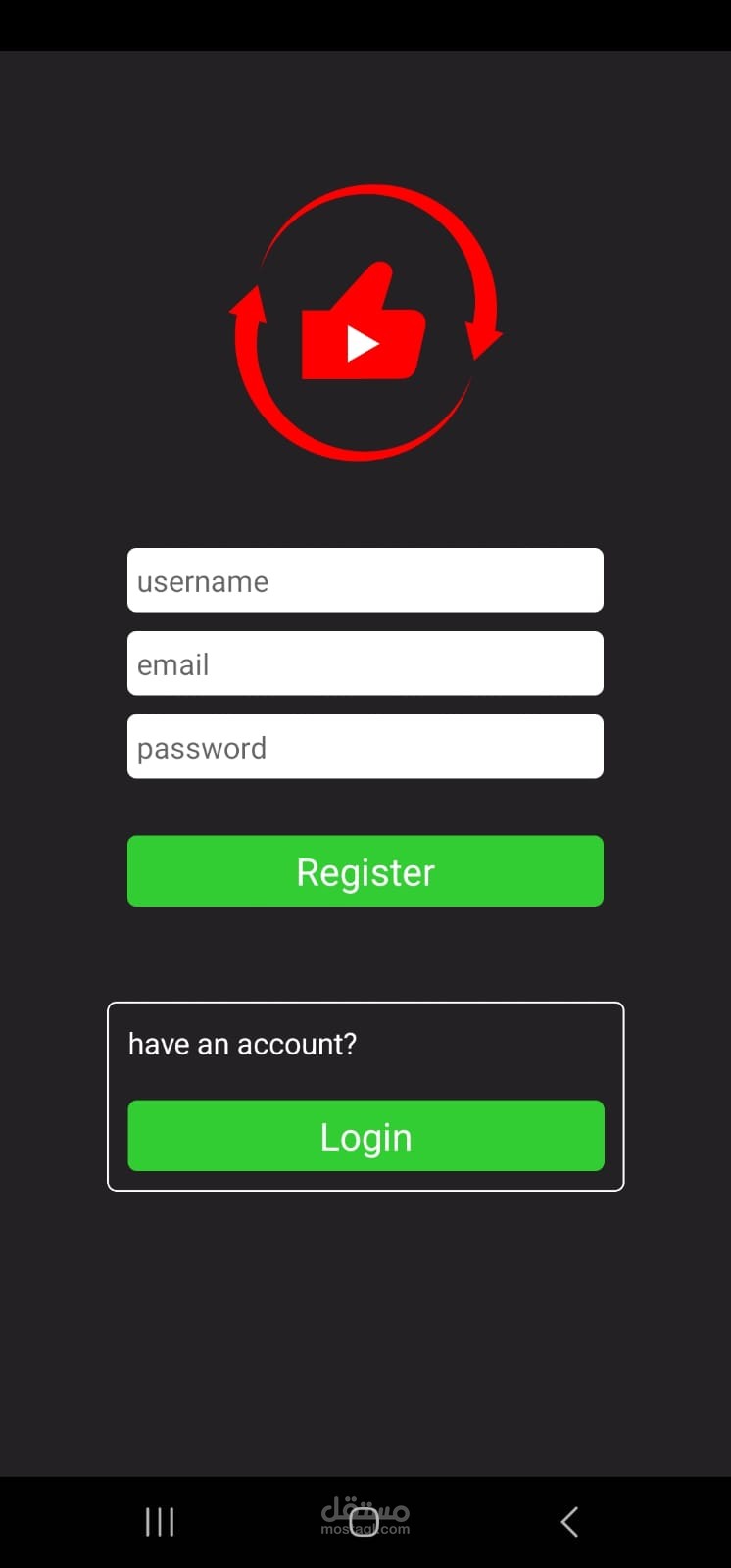 تطبيق YouView React Native