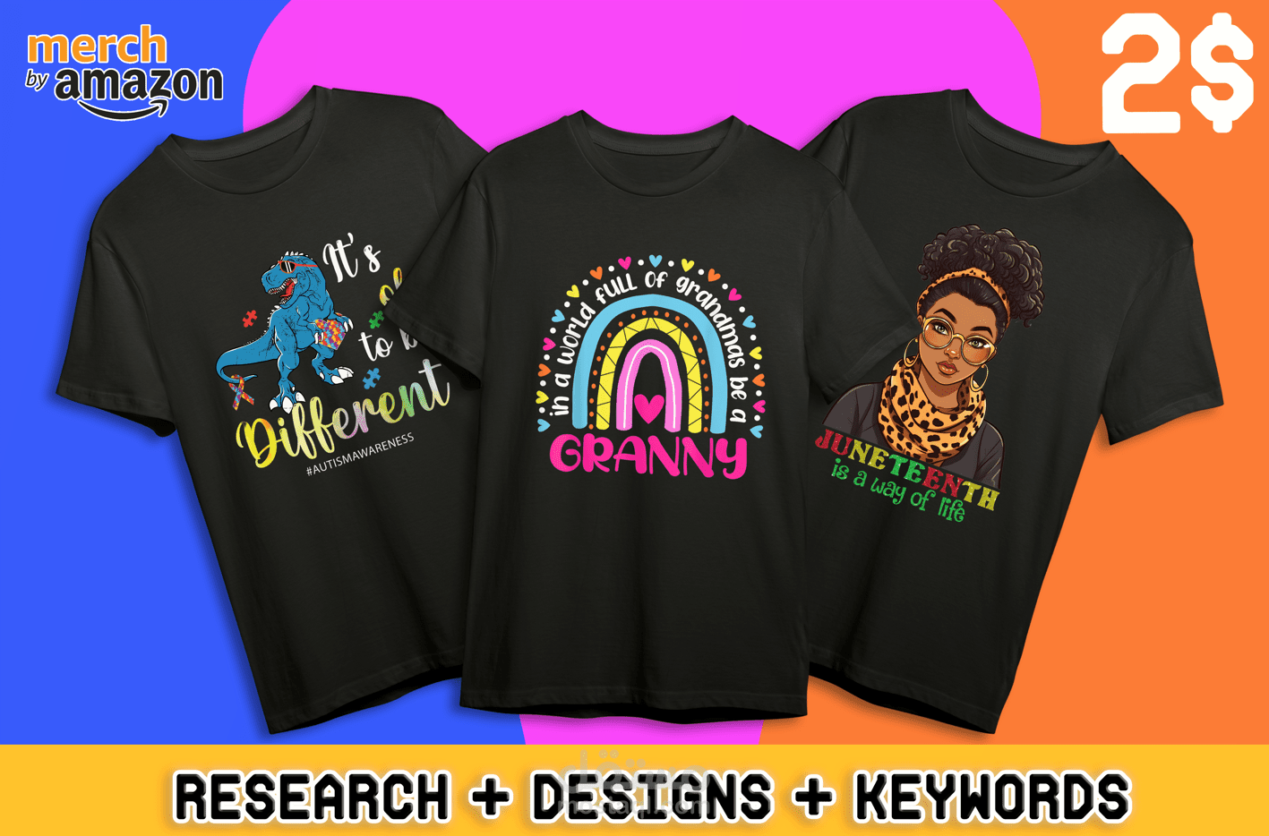 سوف اصمم لك تصاميم لميرش merch by amazon + كلمات مفتاحية