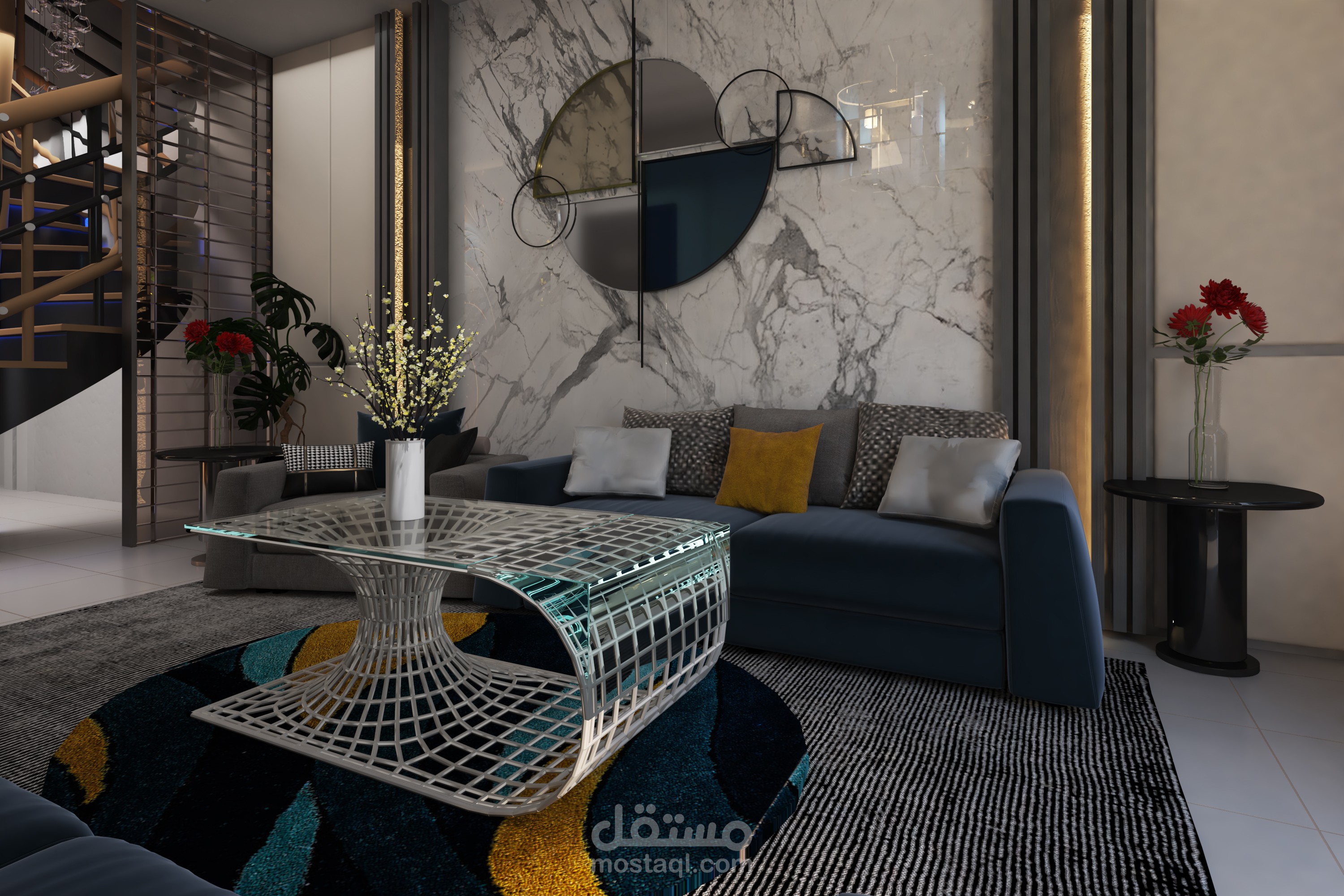 تصميم صالة معيشة مودرن