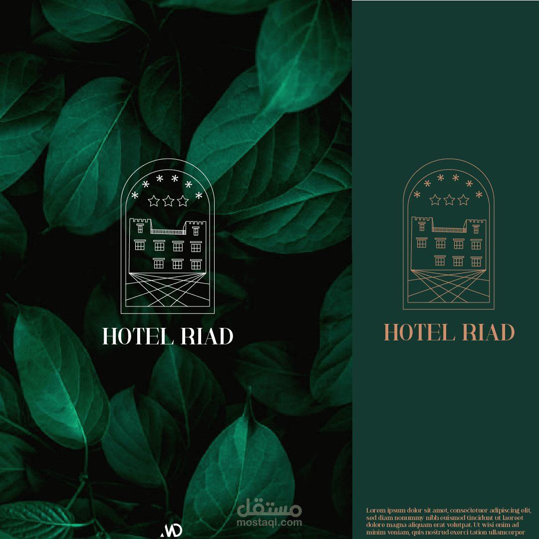 HOTEL RIAD-logo design concept