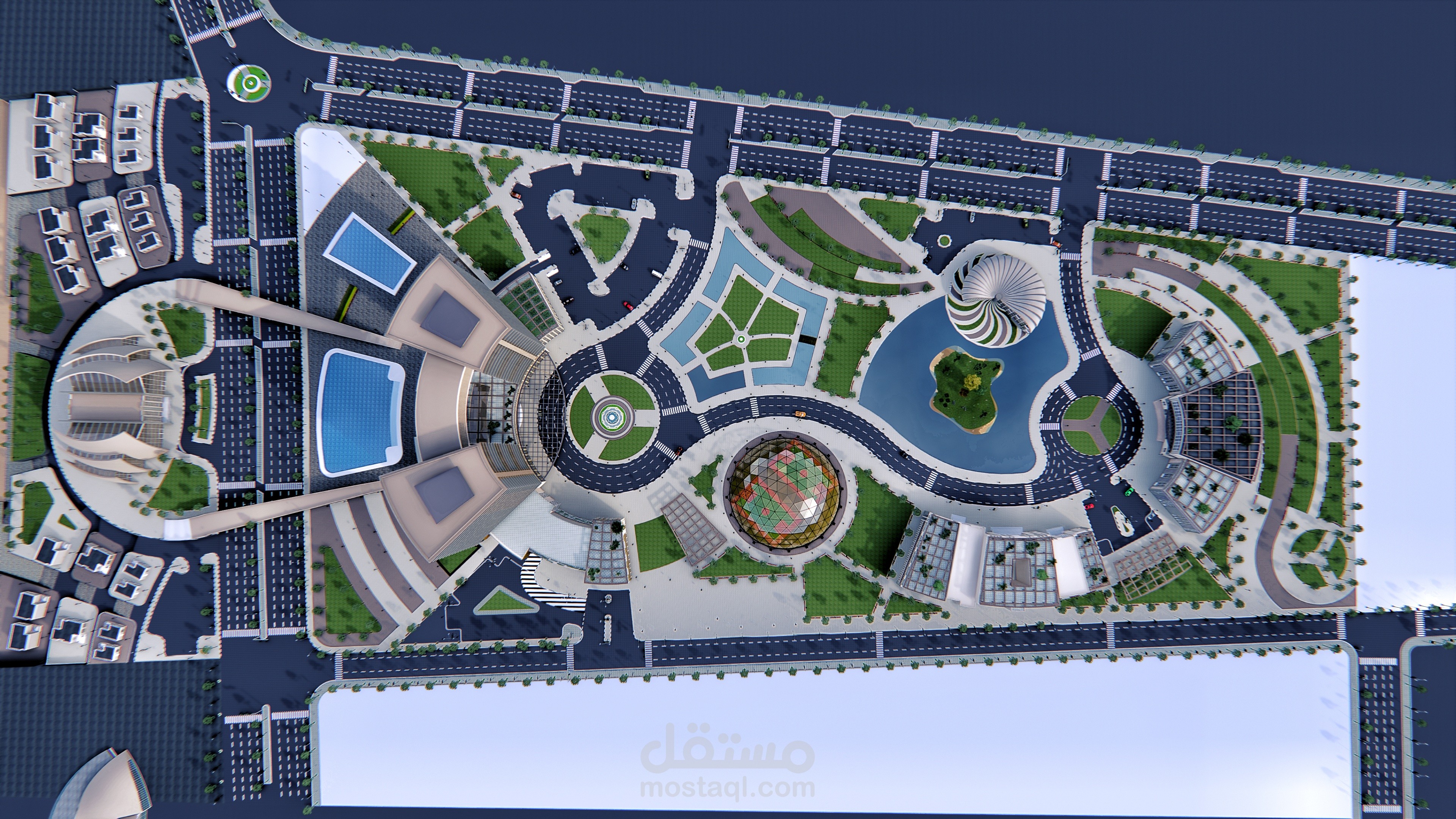 تصميم قرية سياحية علاجية ترفيهية