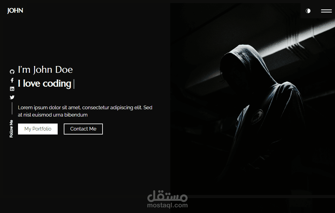 Dark mode Portfolio