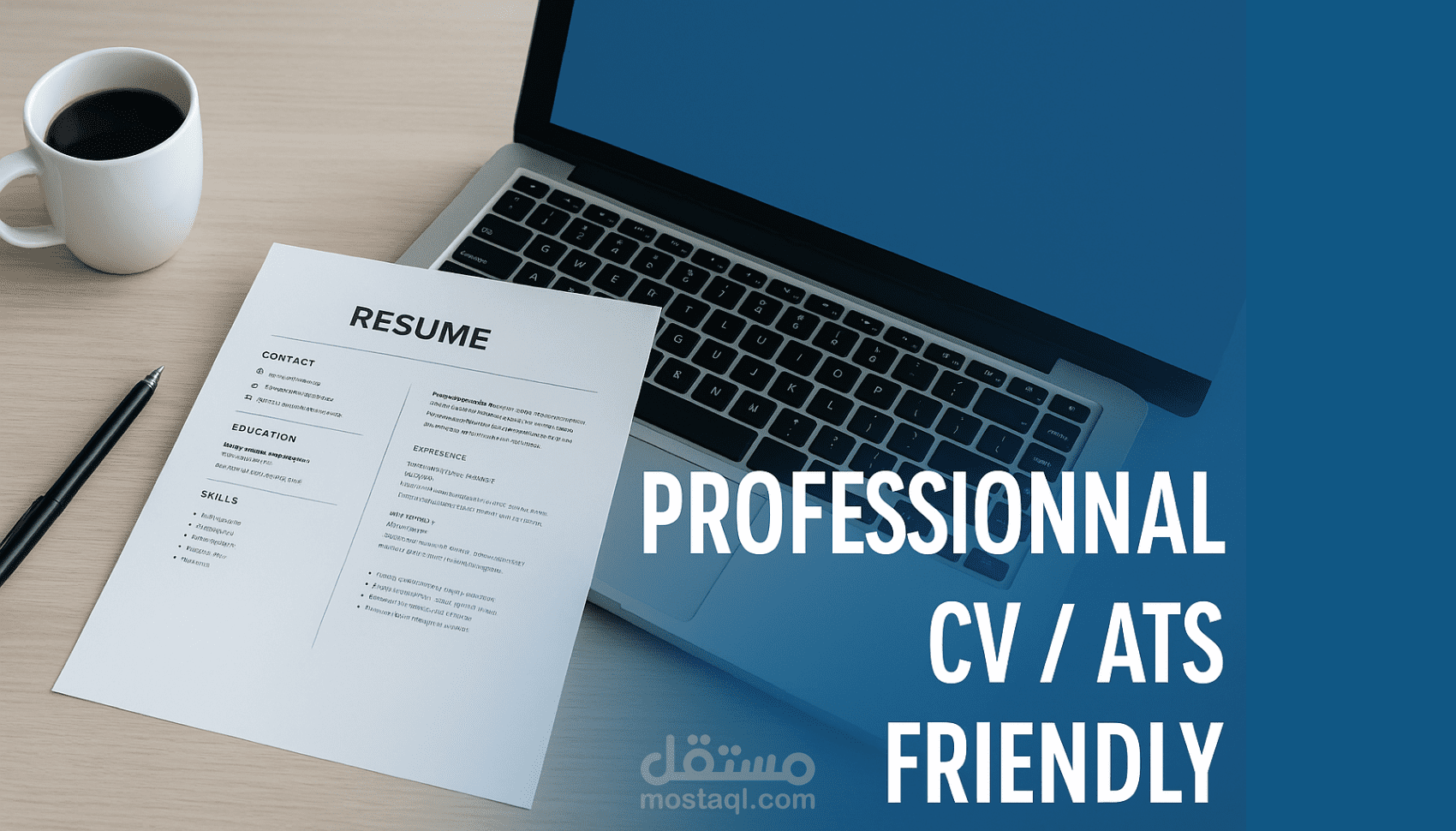 تصميم سيرة ذاتية (CV) احترافية بنظام ATS