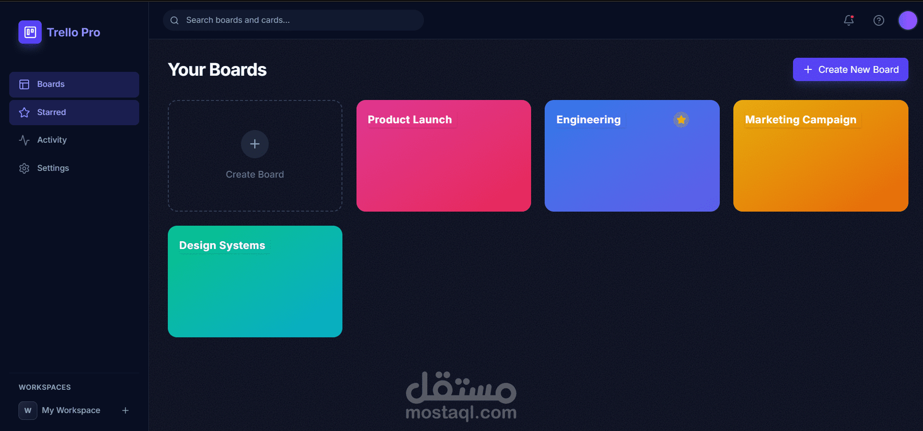 Trello Pro | لوحة إدارة المهام للفرق