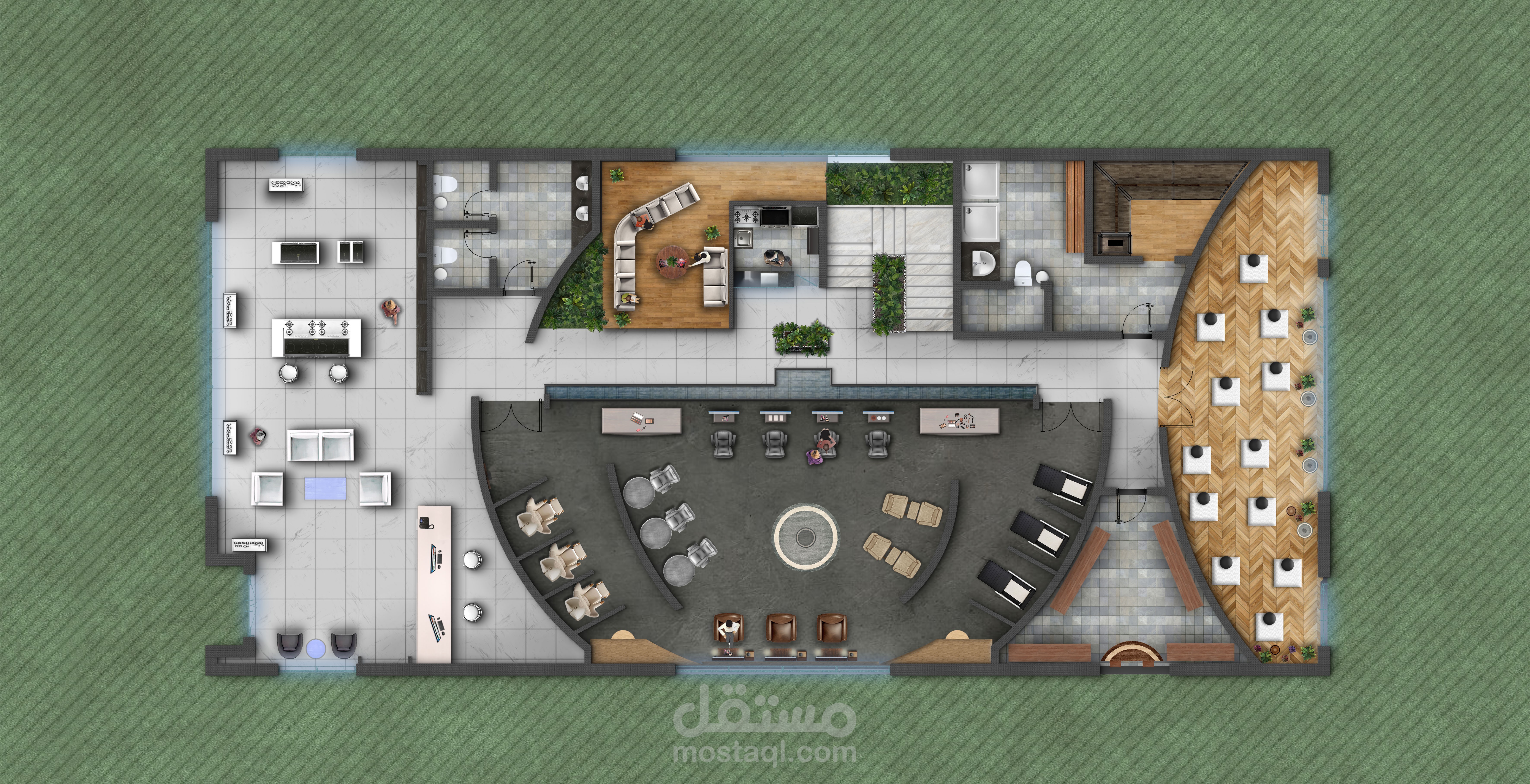 Beauty center layout