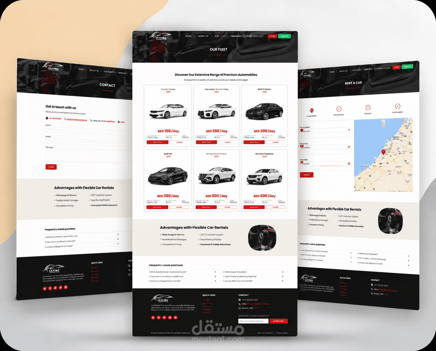 تأجير سيارات مرن - خدمات تأجير سيارات خالية من المتاعب  WooCommerce & Elementor