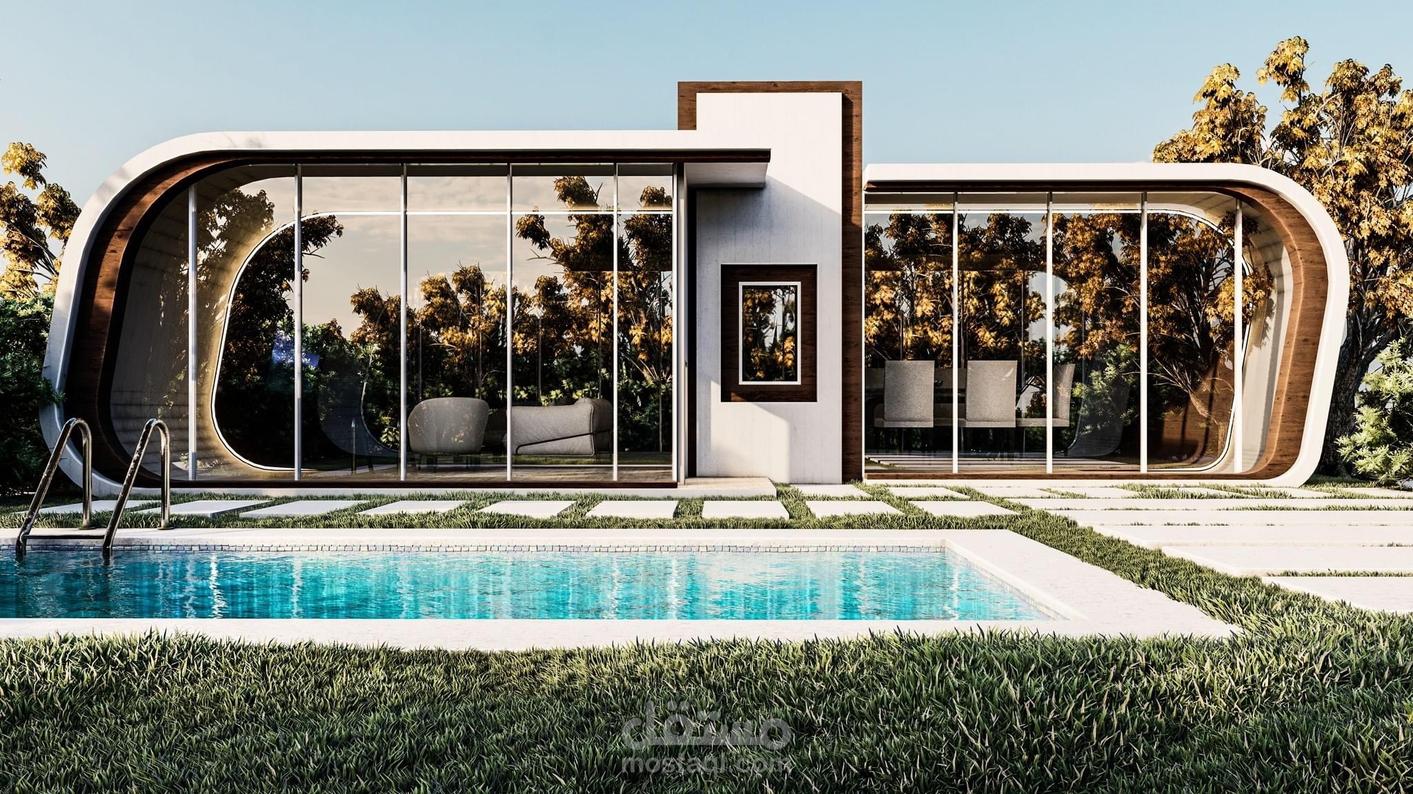 تصميم لفيلا دور واحد الترا موديرن