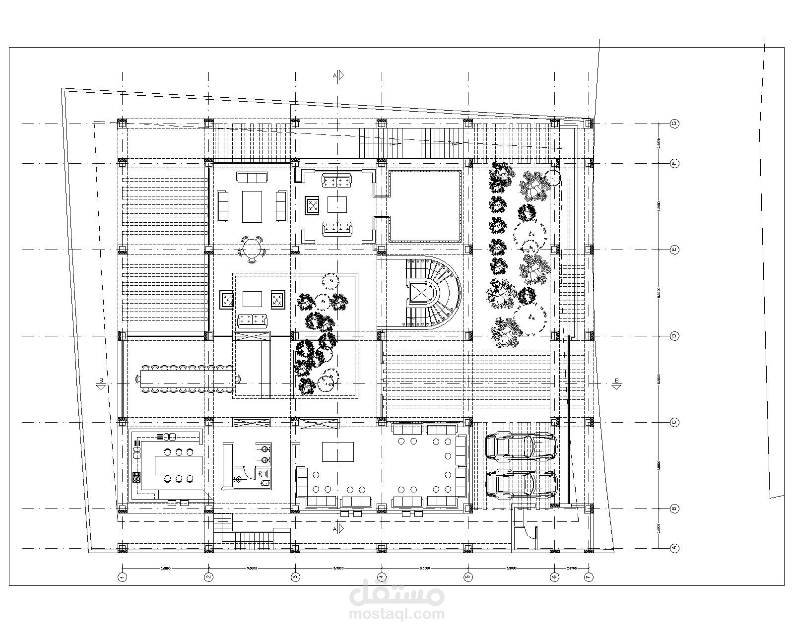 تصميم إنشائي ومخططات لفيلا بالرياض