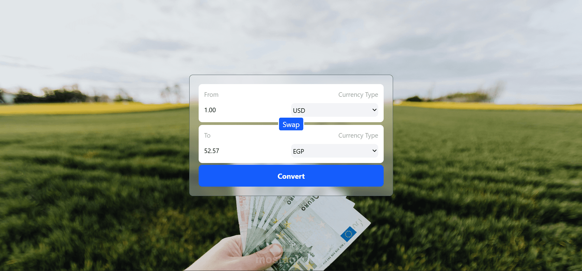 تطبيق محول العملات (Currency Converter)
