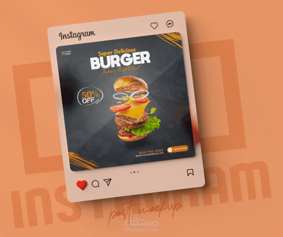 تصميم سوشيال ميديا لأصناف من الطعام