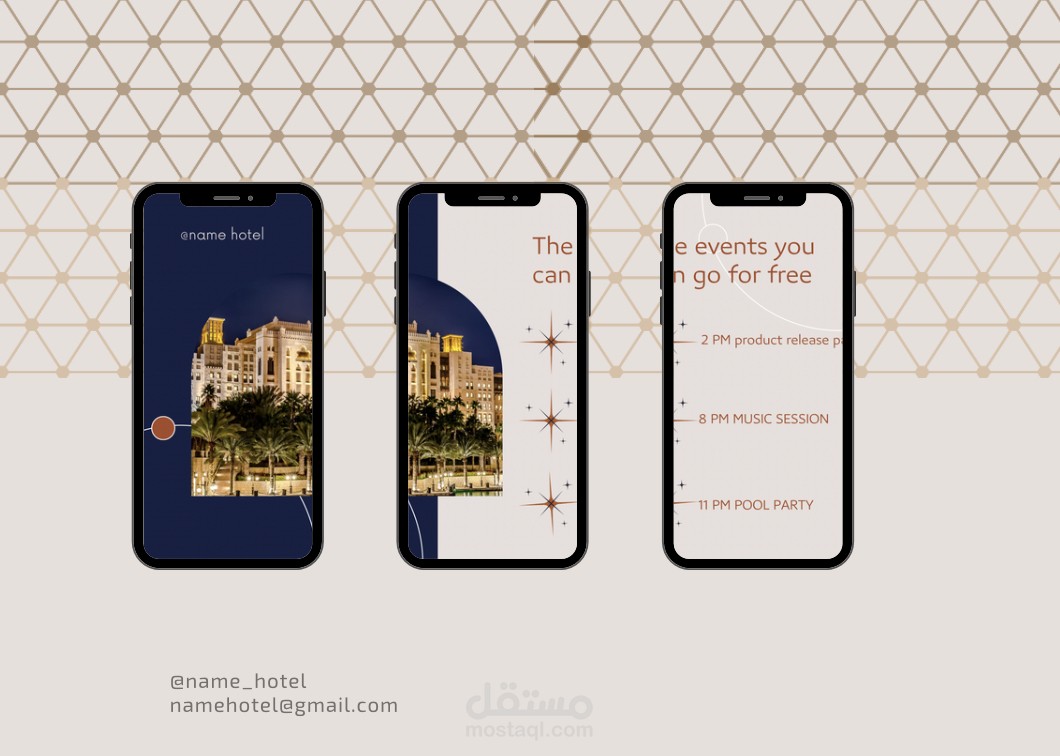 Instagram posts for a hotel