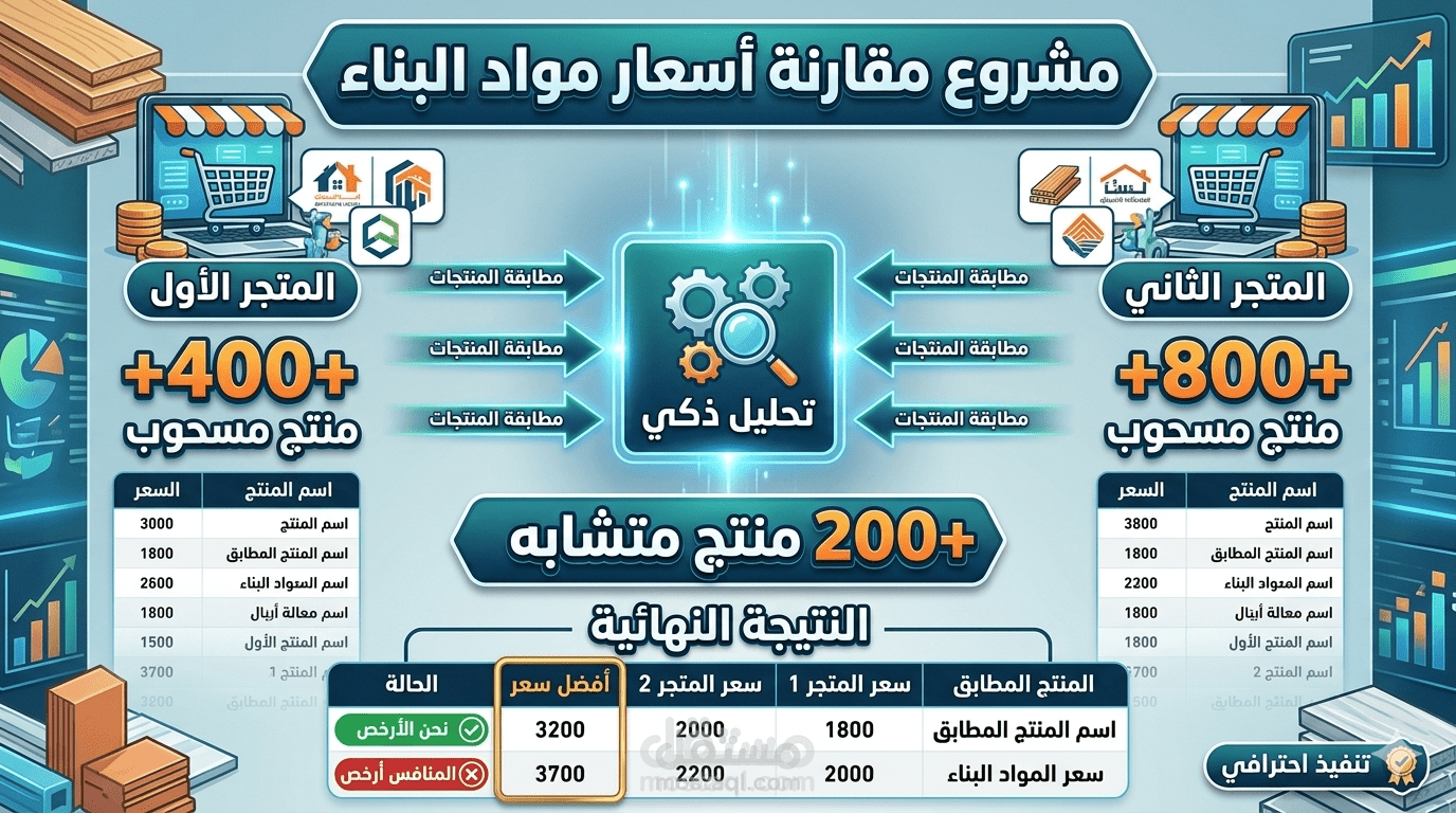 نظام ذكي لمراقبة أسعار المنافسين وتحليل السوق