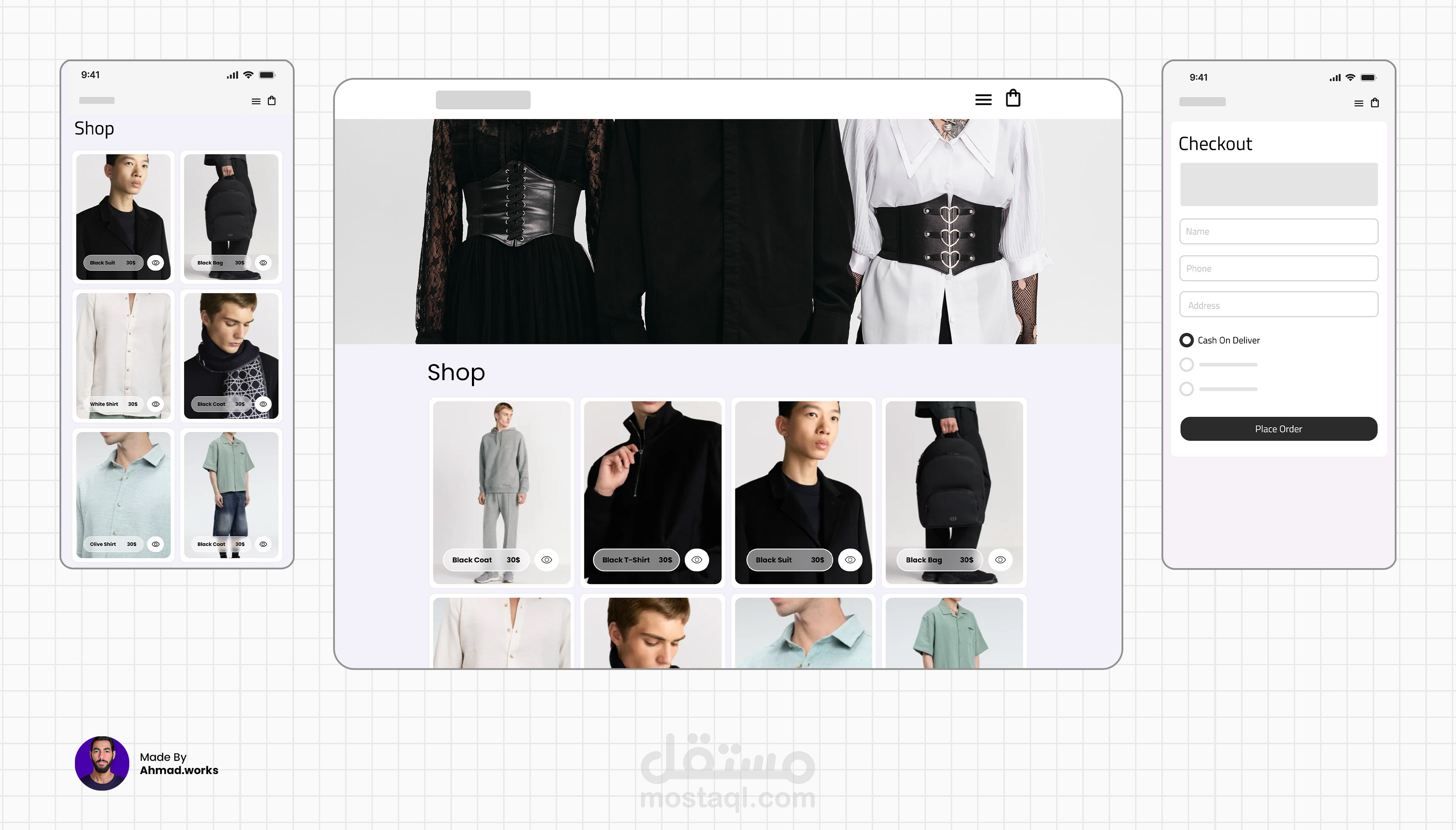 بناء قالب WooCommerce ل MVP Ecommerce Platform