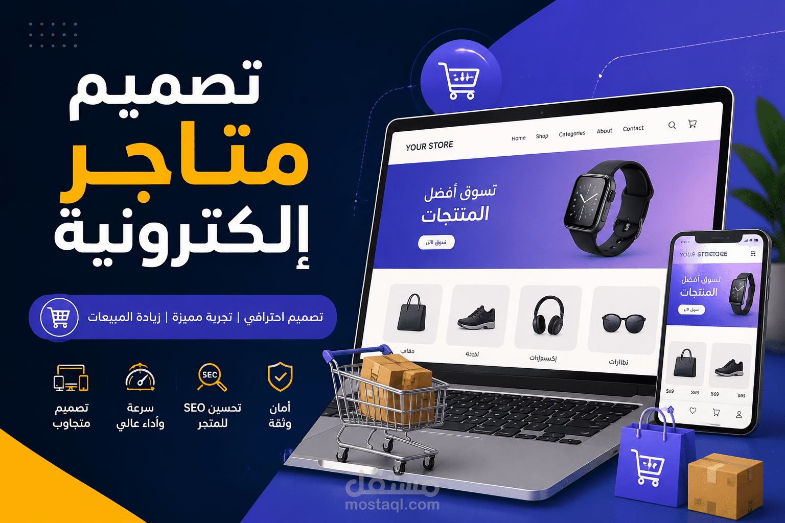تصميم متاجر الكترونيه