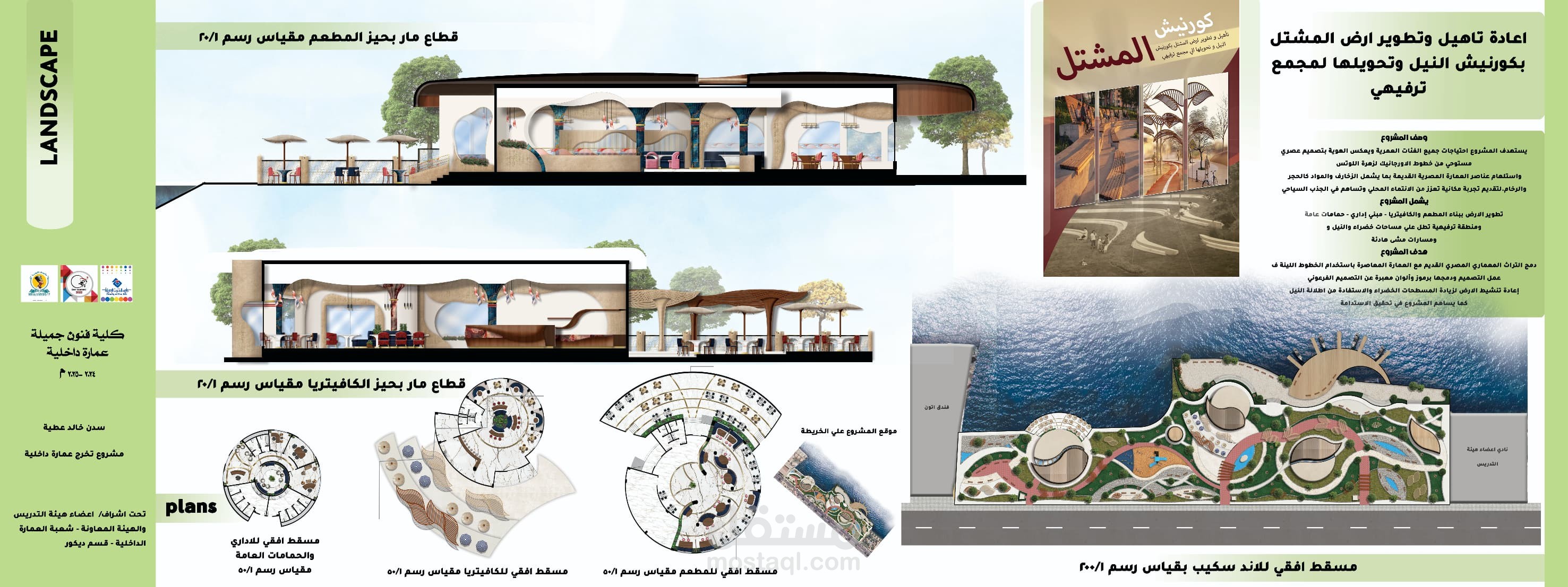 مشروع تخرجي عن اعادة التأهيل والتطوير لارض وتحويلها لمجمع ترفيهي