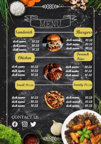 menu design idea