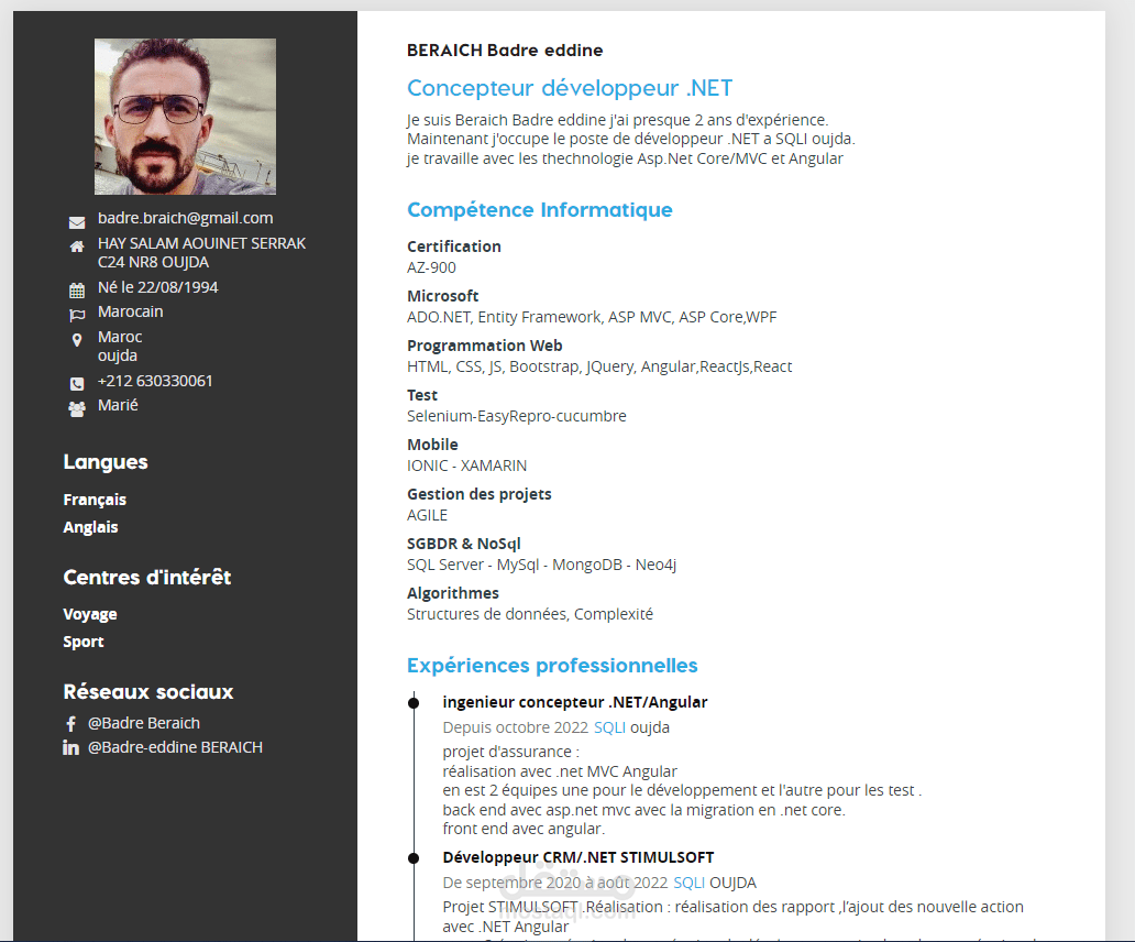 création des CV