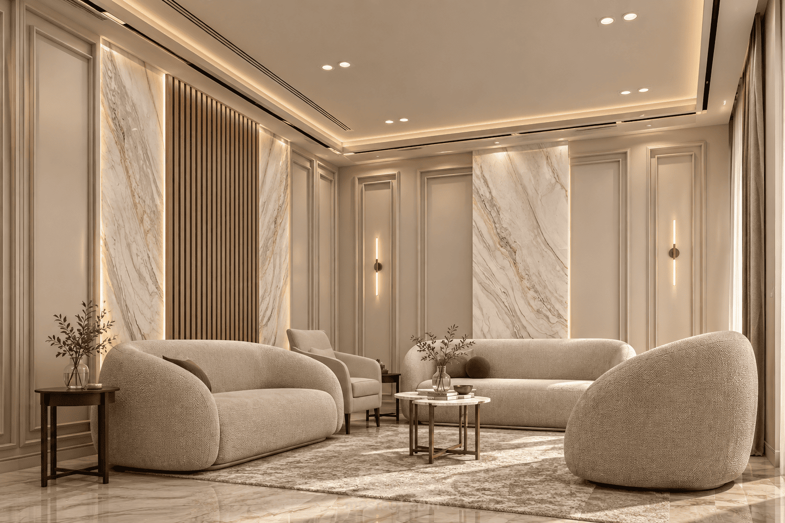 تصميم مجلس رجال (من تصميم متكامل لفيلا بالرياض)