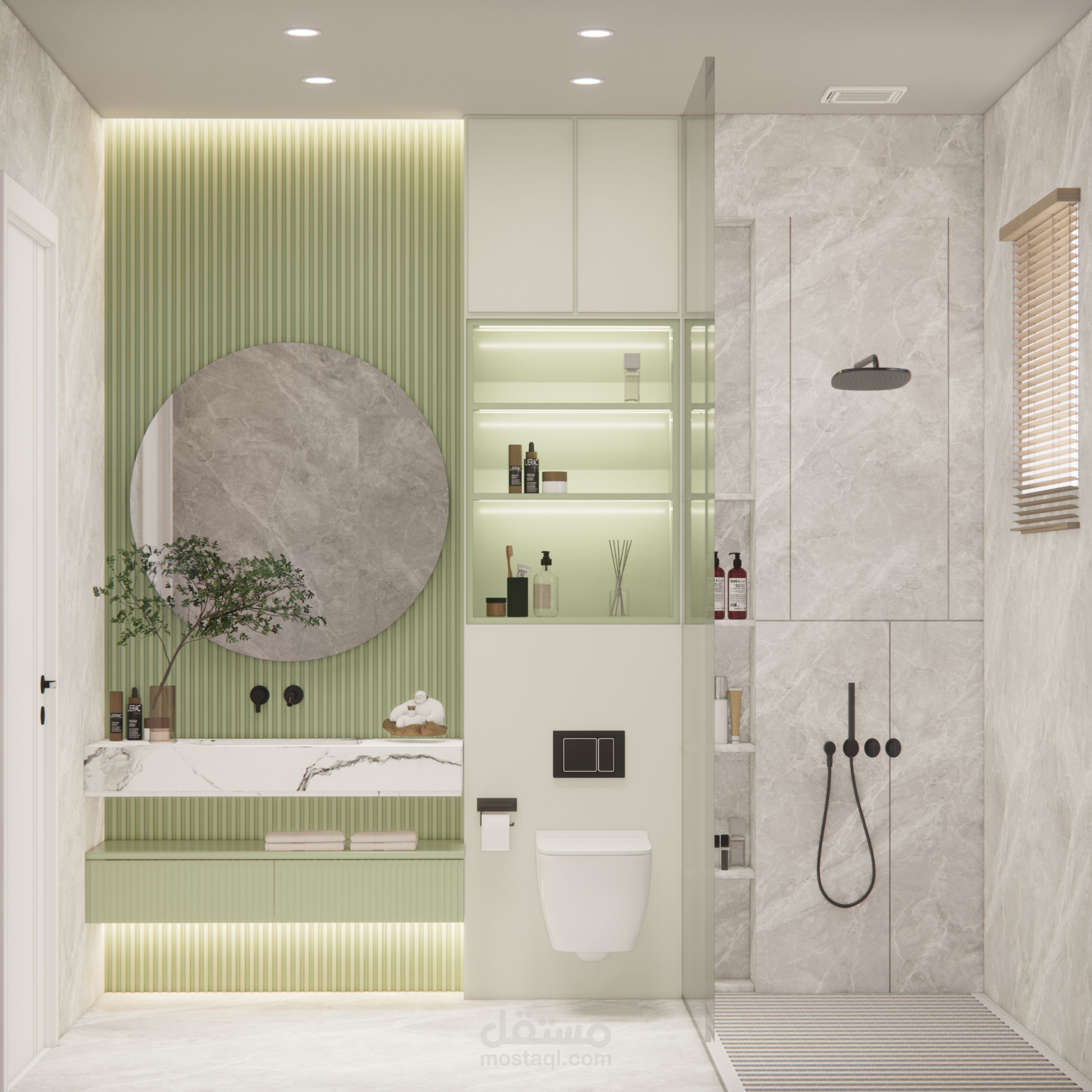 تصميم حمام عصري بأسلوب المودرن