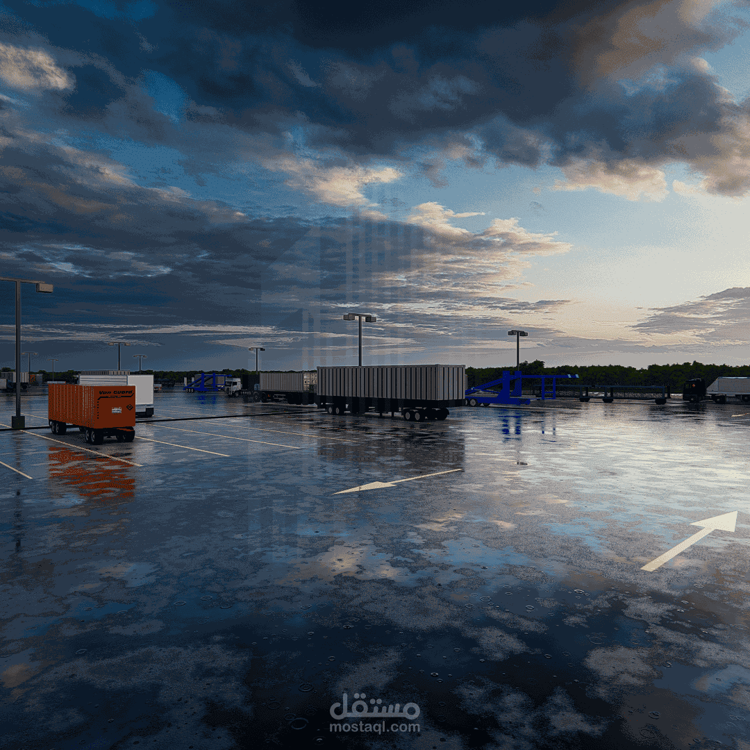 تصميم موقف شاحنات