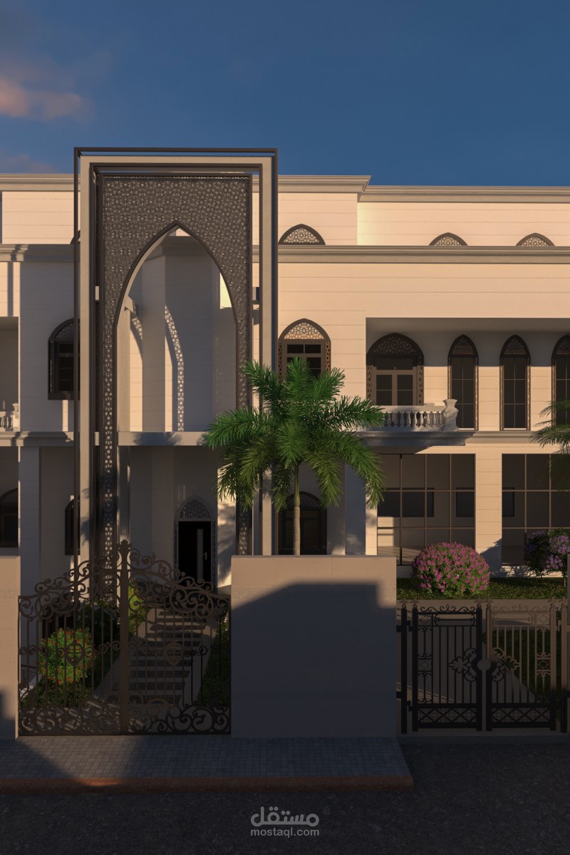 تصميم واجهة فيلا في المملكة العربية السعودية