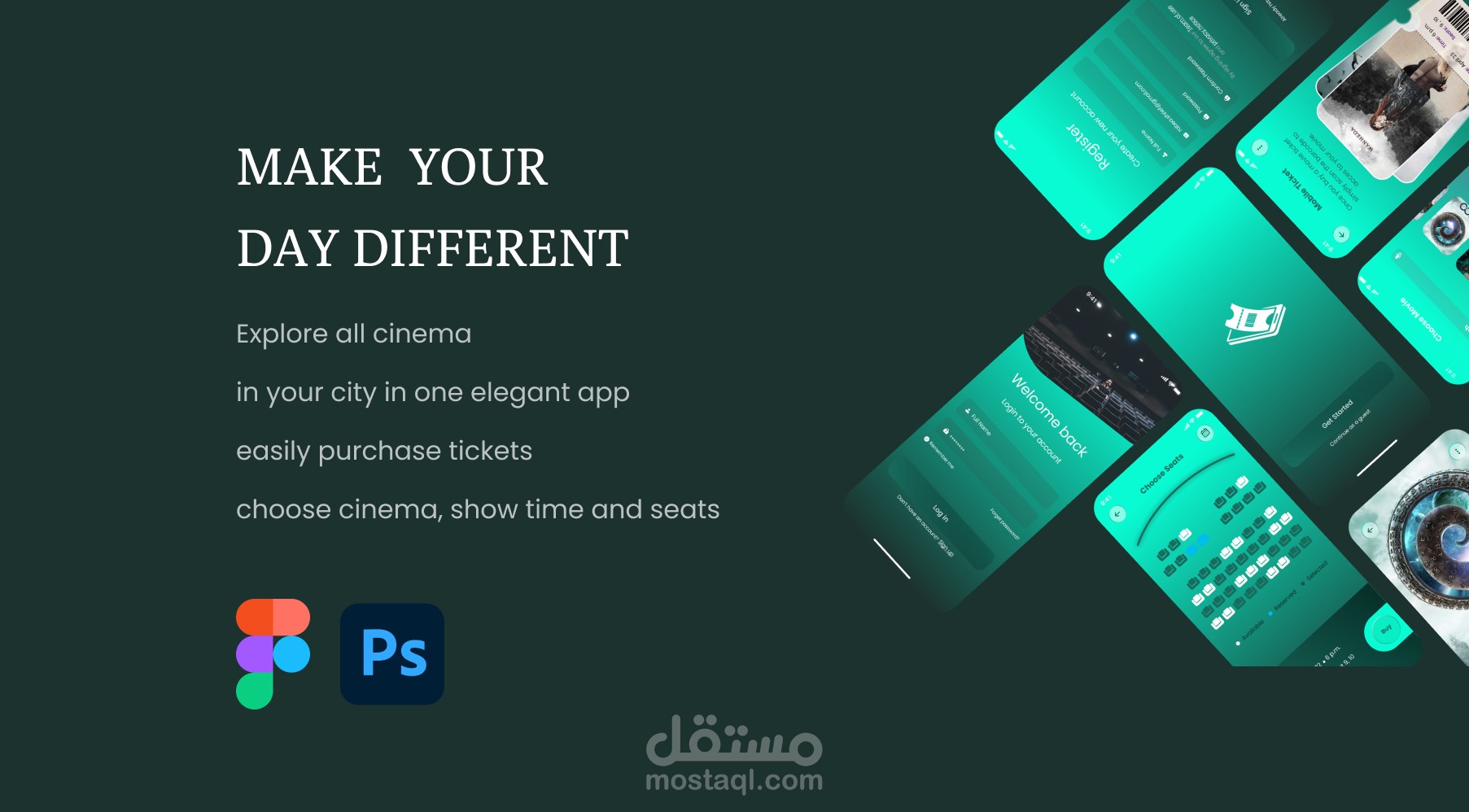 Movie ticket - Mobile app UI