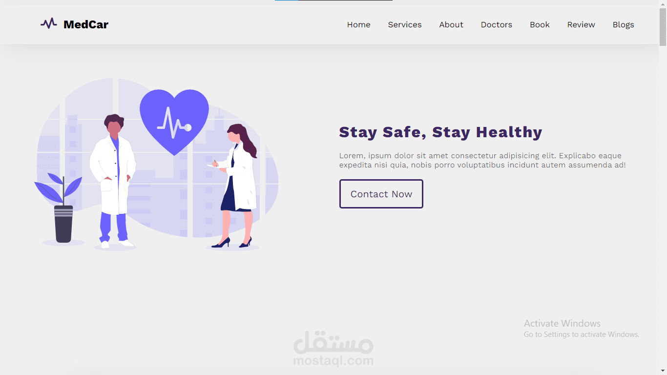 Medical services website