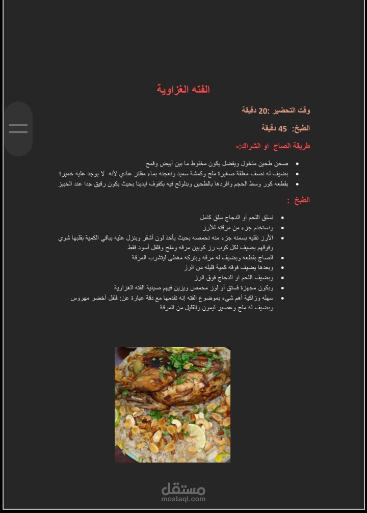 ١٠٠ مقال لاكلات مشهورة بالصور
