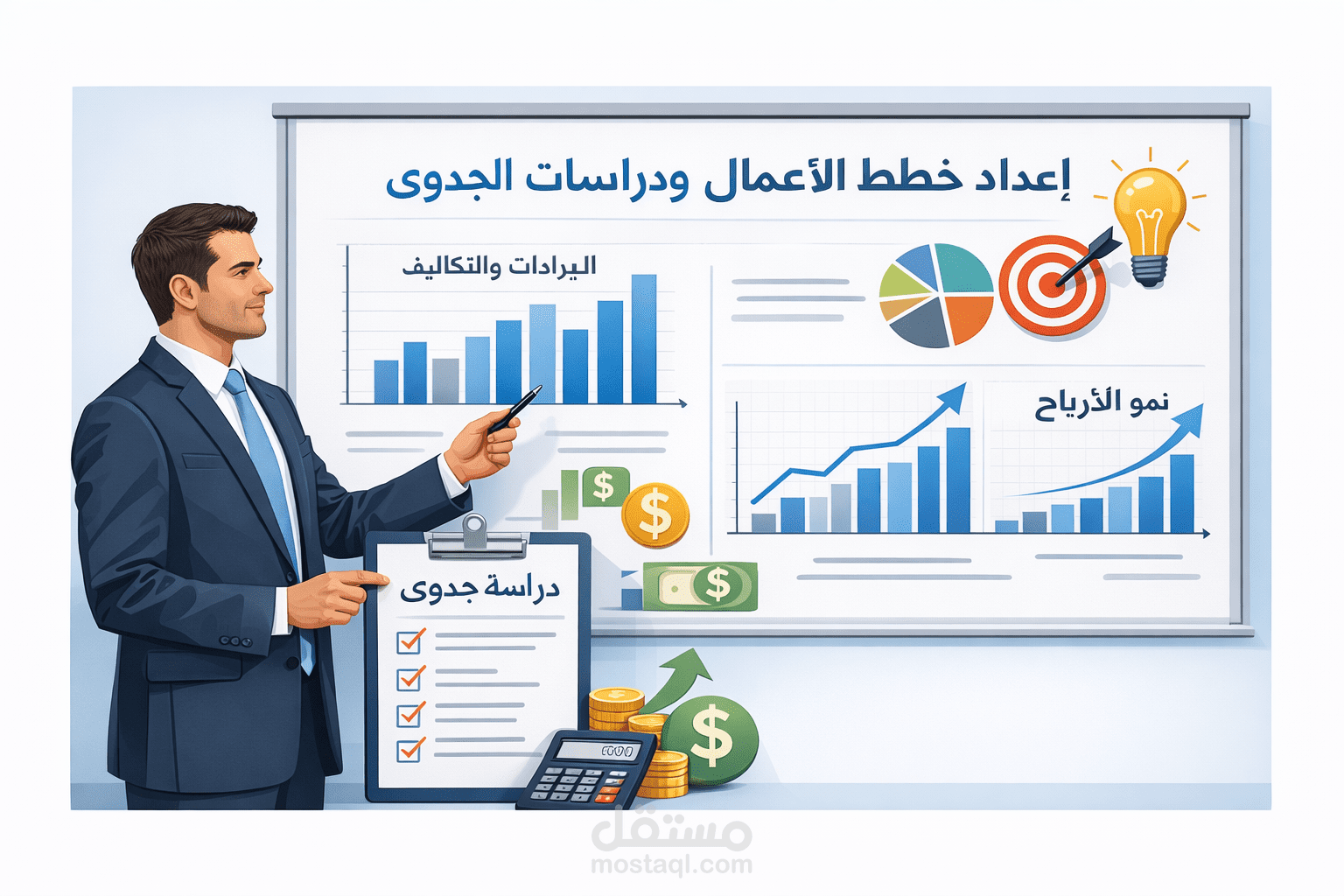 إعداد خطط أعمال ودراسات جدوى