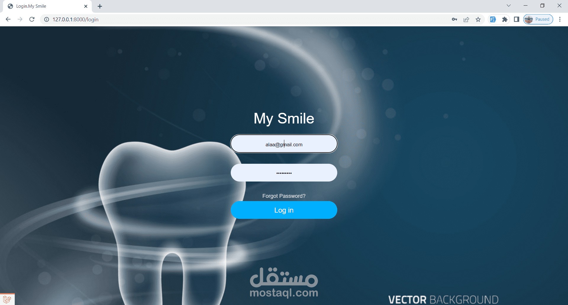 تطوير وبرمجة موقع لعيادة اسنان شركة (my smile)