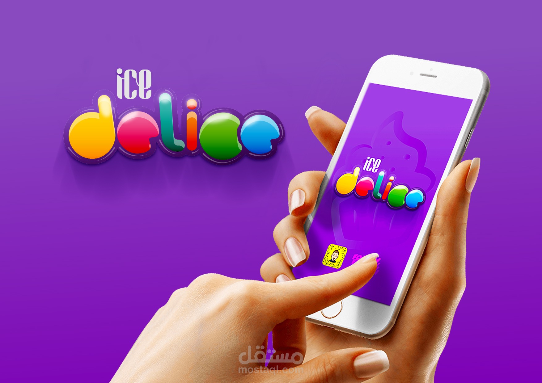 شعار Ice Delice وتصميم سوشيال ميديا
