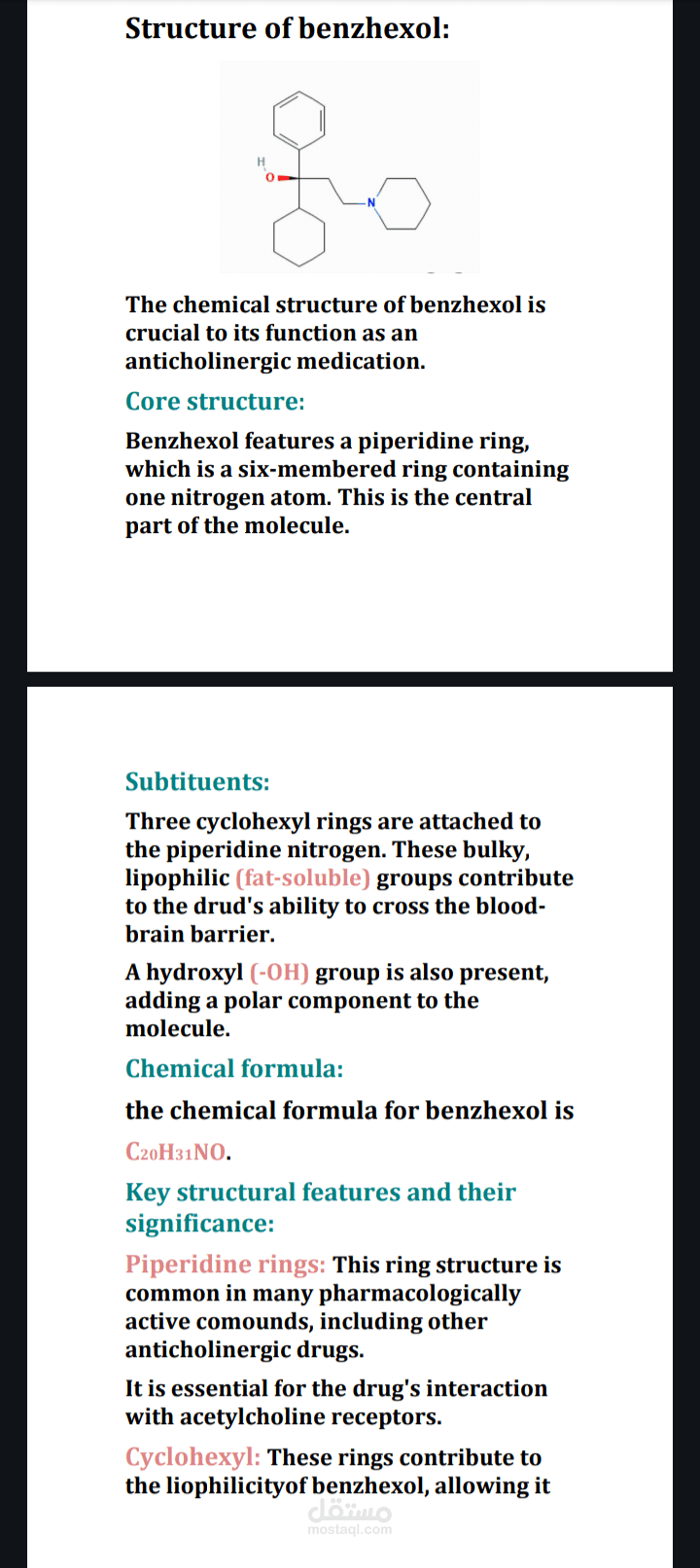 Structure of benzhexol