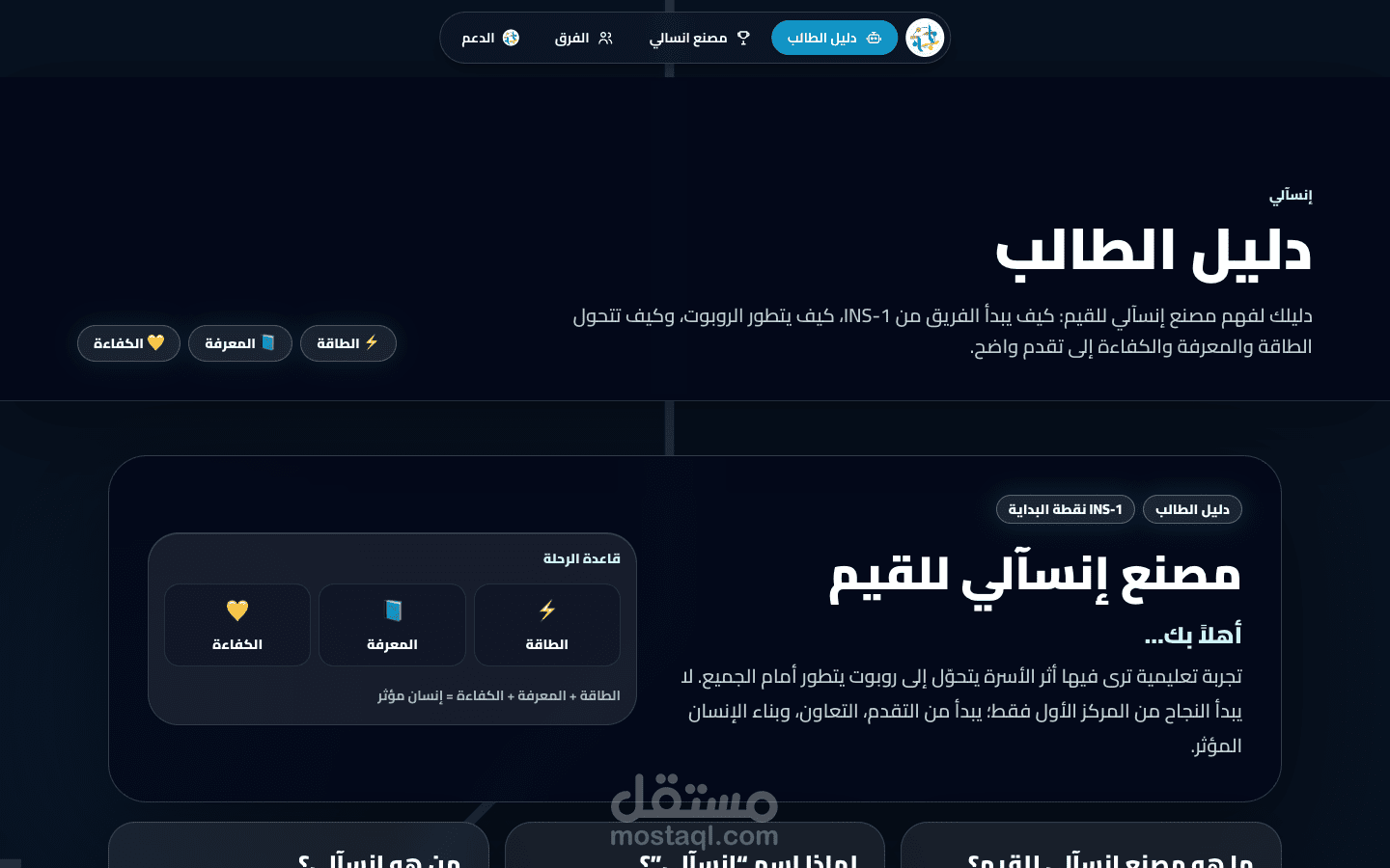 نظام إنسآلي لإدارة المسابقات والفرق
