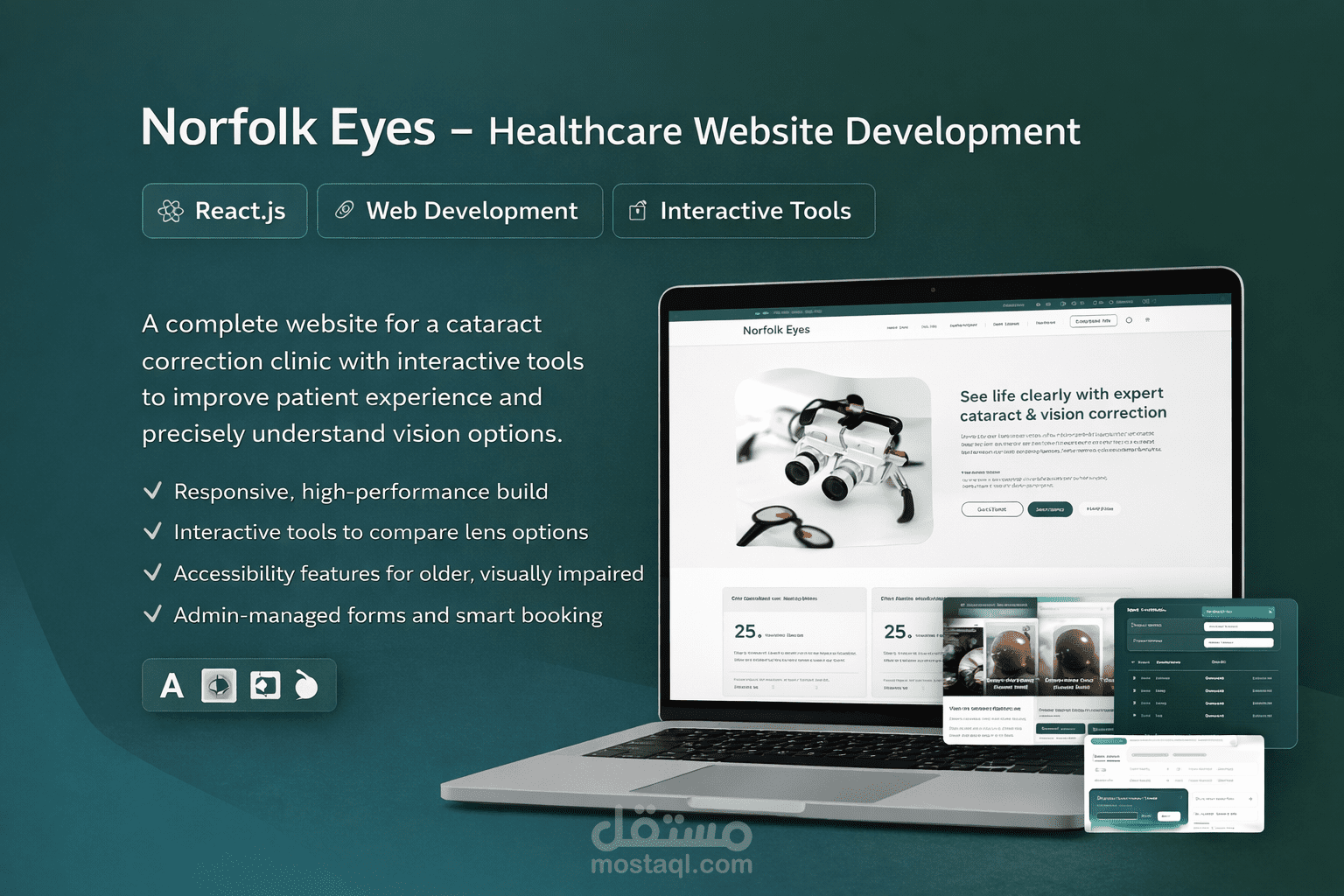 Norfolk Eyes – Medical Website Development with Interactive Tools