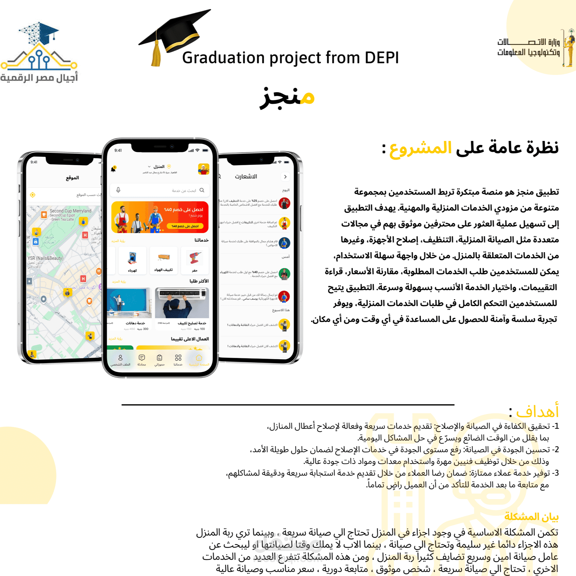 دراسة تجربه مستخدم لتطبيق منجز