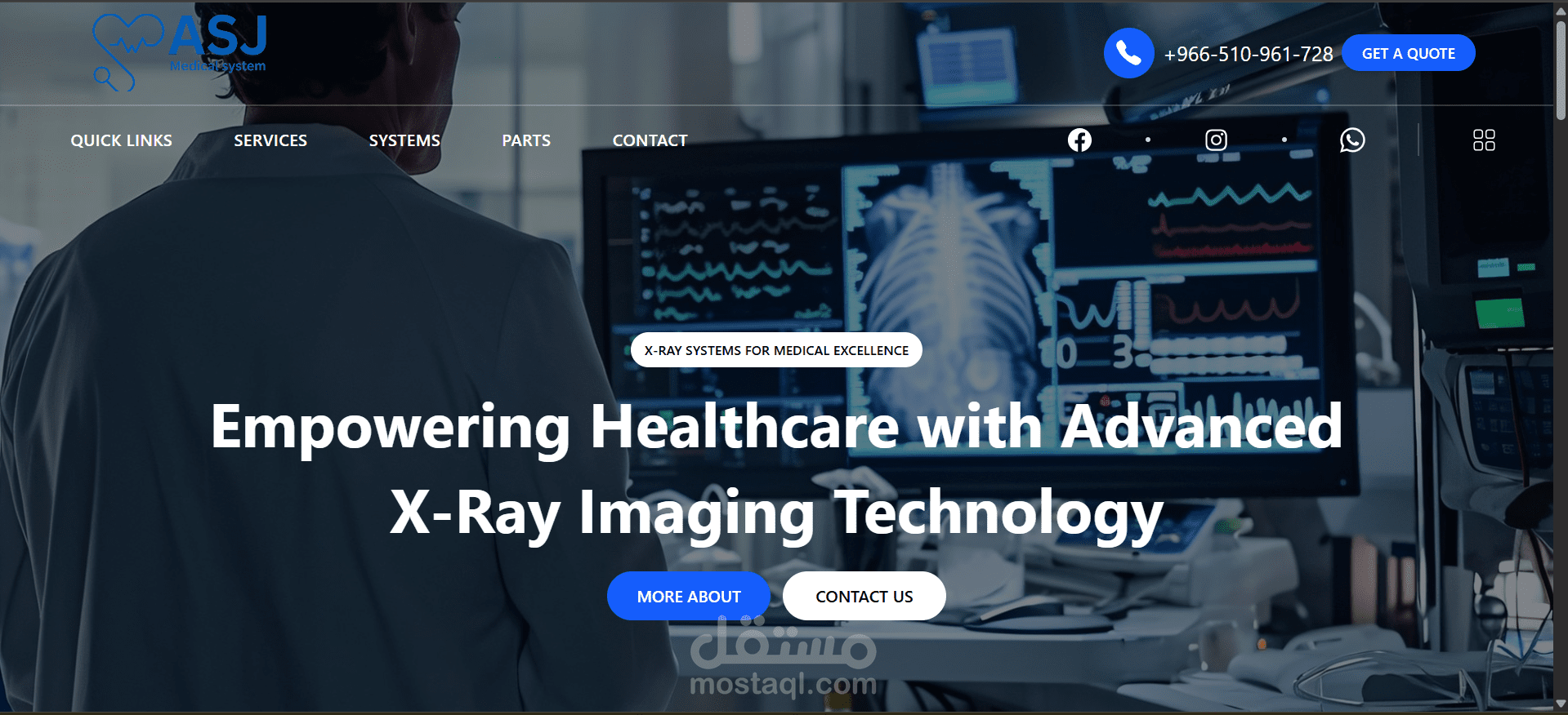 Front-End Website for Medical Equipment Company