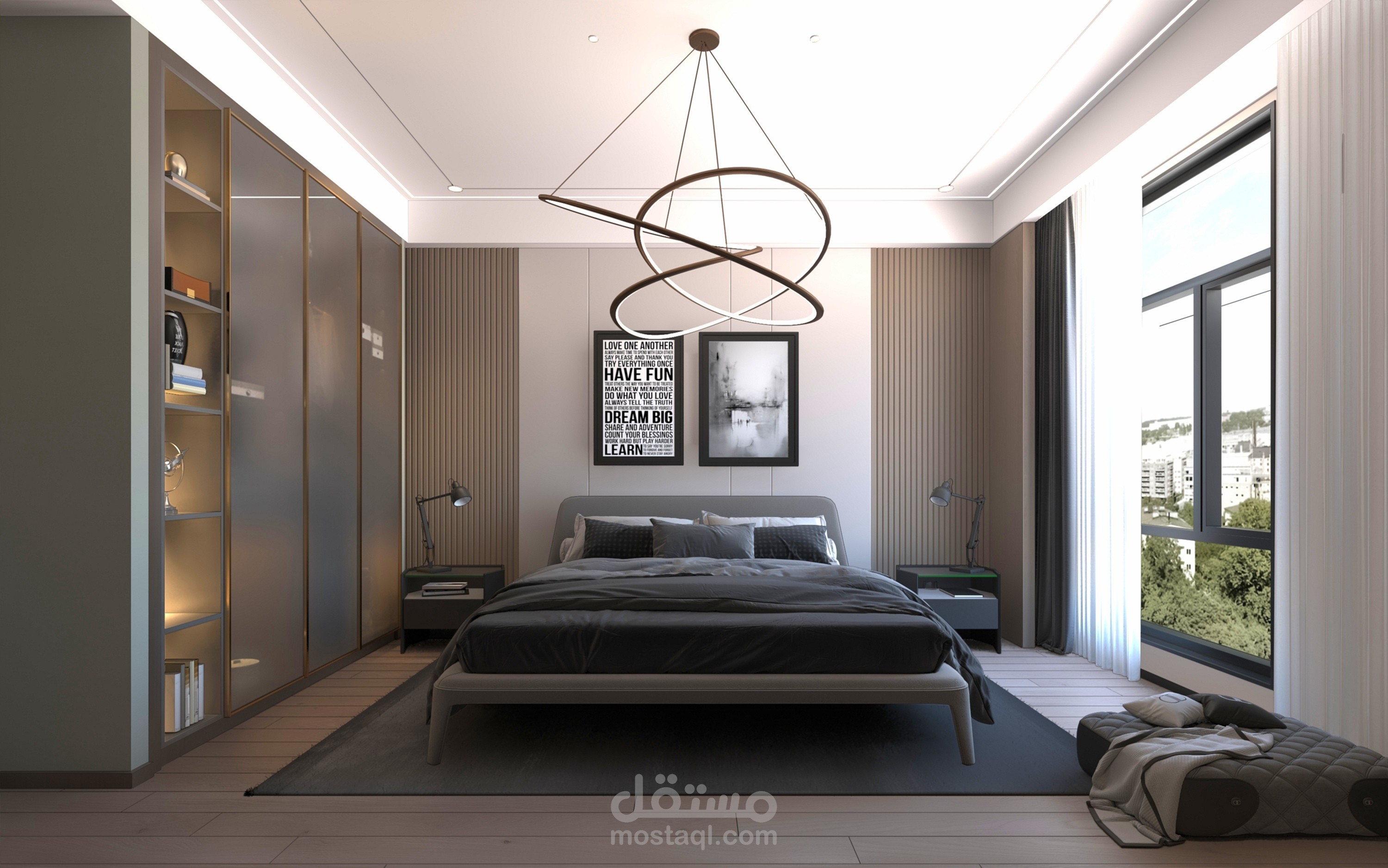 التصميم الداخلي لغرفة نوم الأبوين