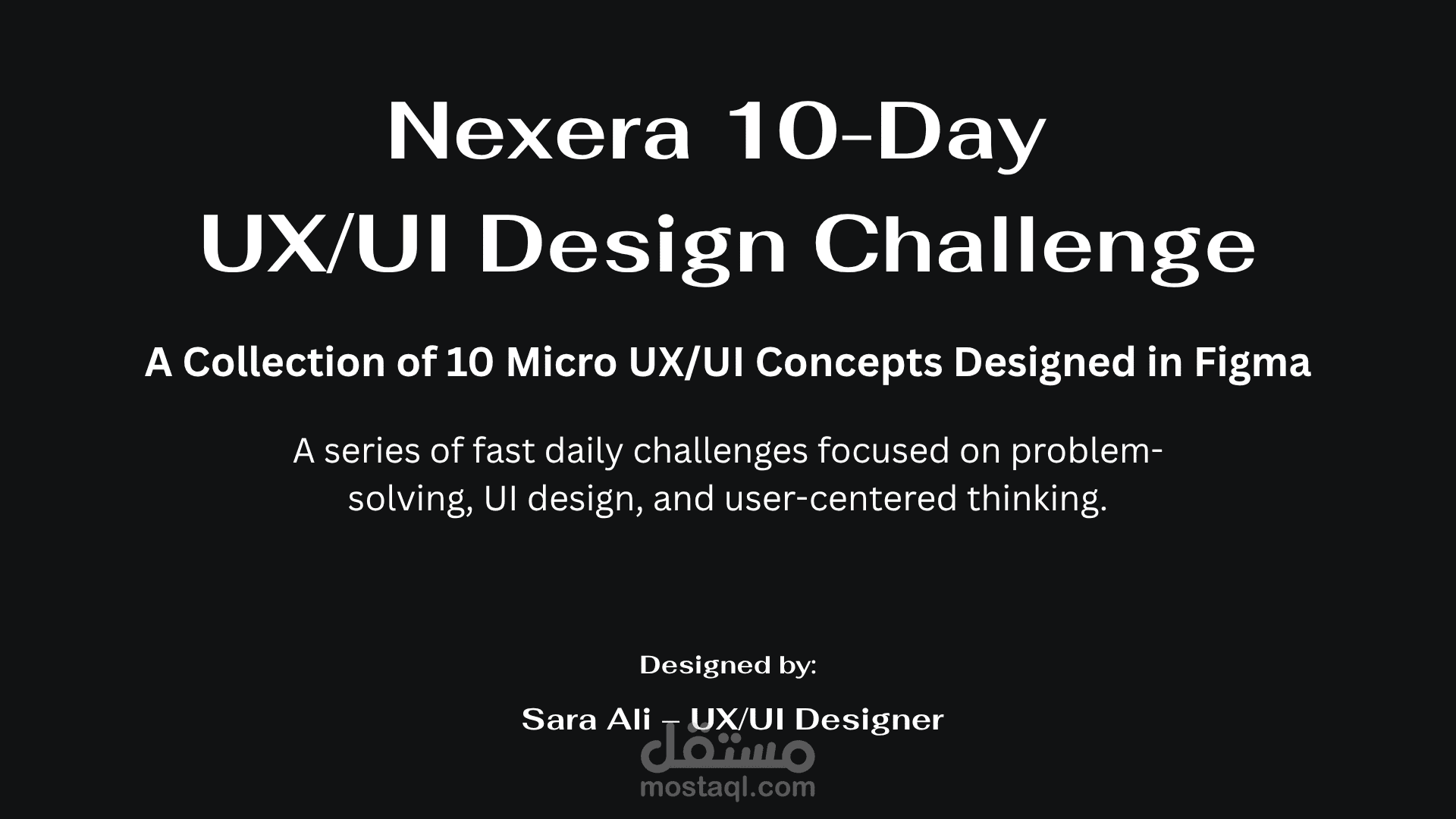 تحدي تصميم UI لمدة 10 أيام لحل مشكلات تجربة المستخدم