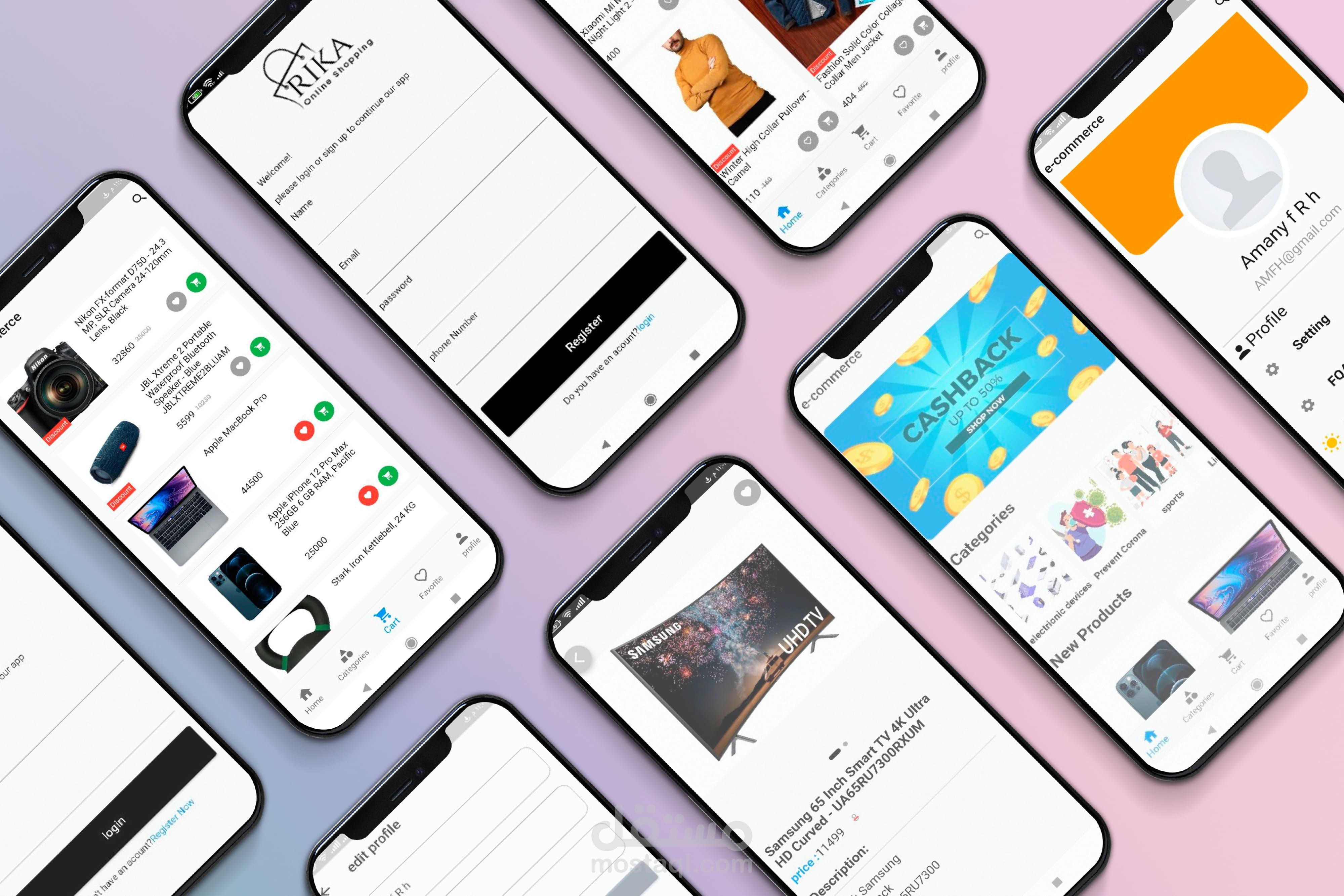 تطبيق ecommerce