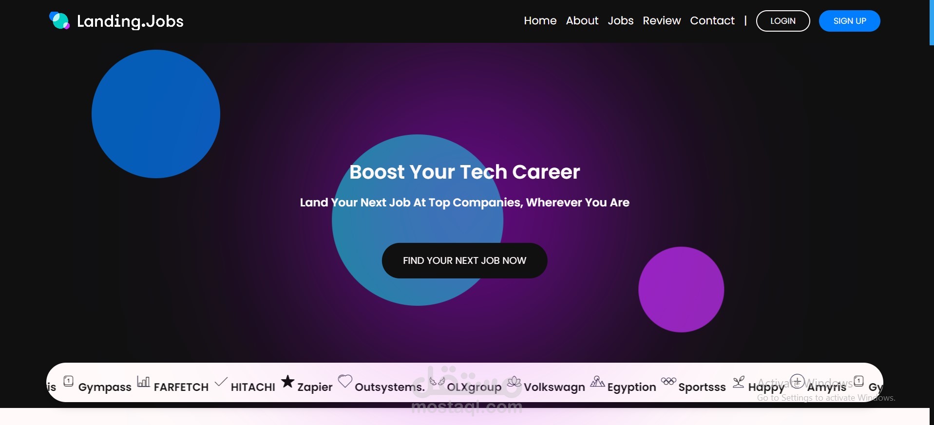 موقع لمكتب توظيف Landing jobs