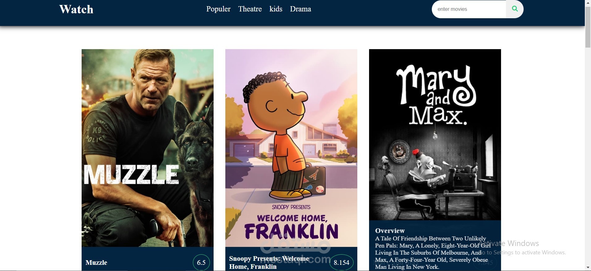 Movies App with API