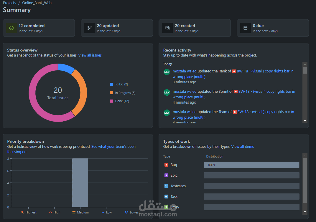 اختبار موقع بنك